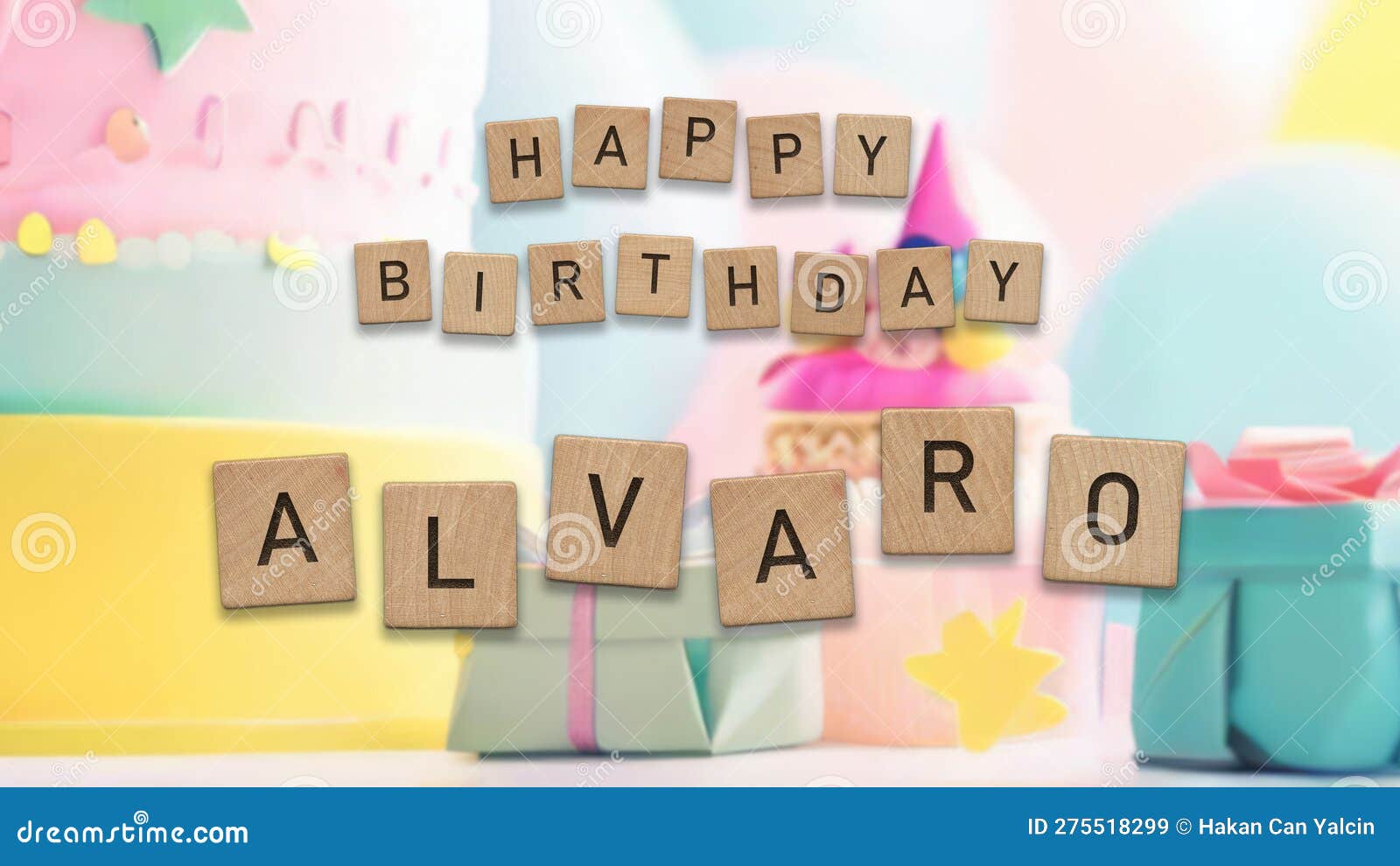 happy birthday card for a boy named alvaro