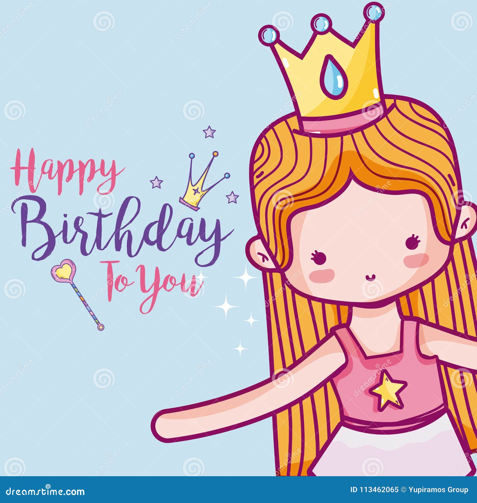 Happy Birthday with Cute Ballet Dancer Card Stock Vector - Illustration ...