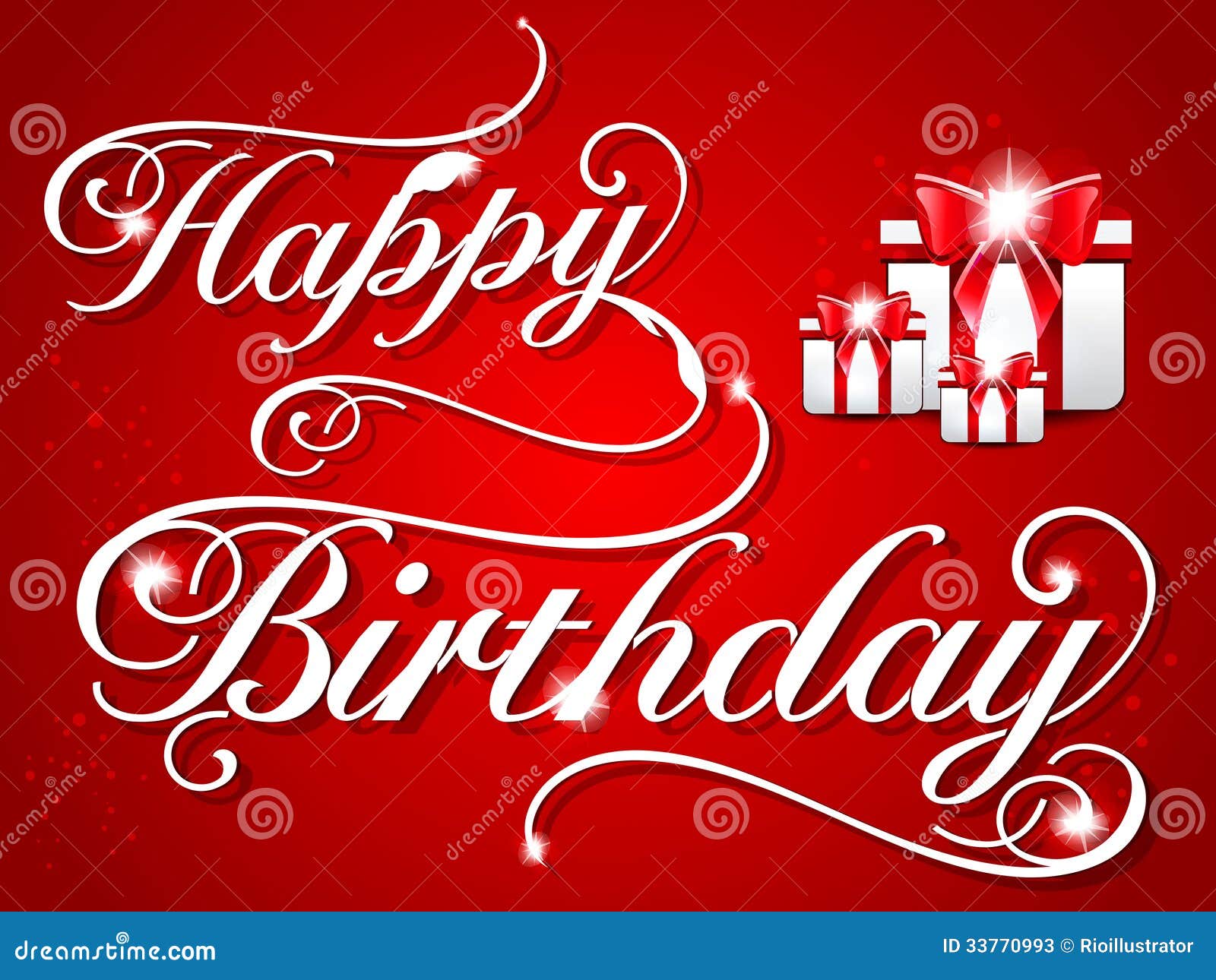Happy birthday card design stock vector. Illustration of gifts - 33770993