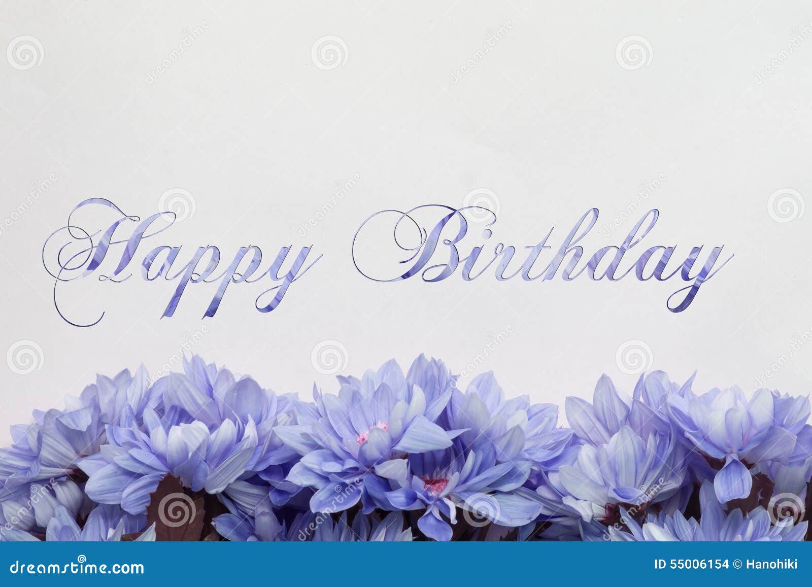 Happy Birthday Card with Flowers Stock Illustration Illustration of