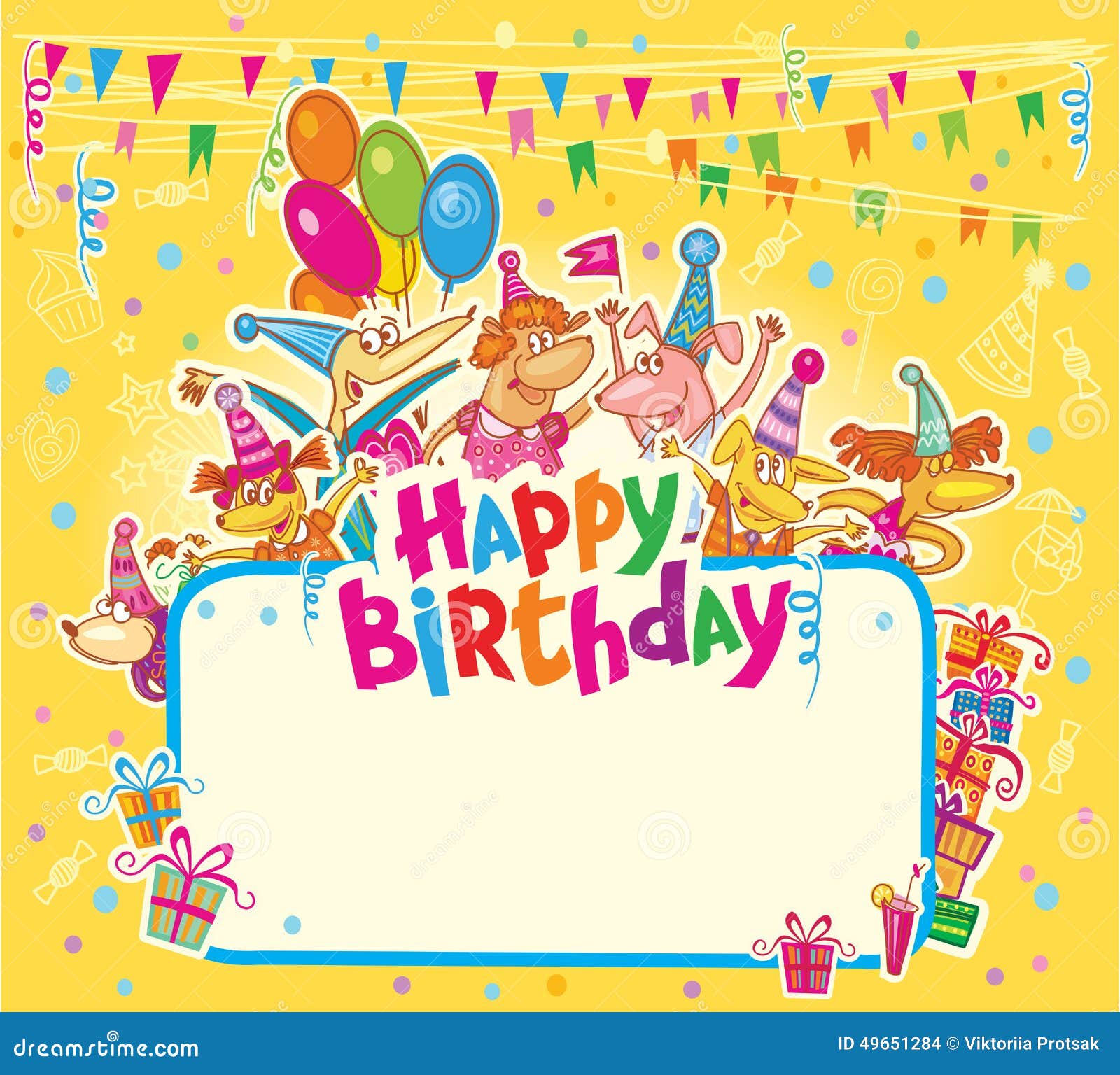  Happy  birthday  card stock illustration Illustration of 