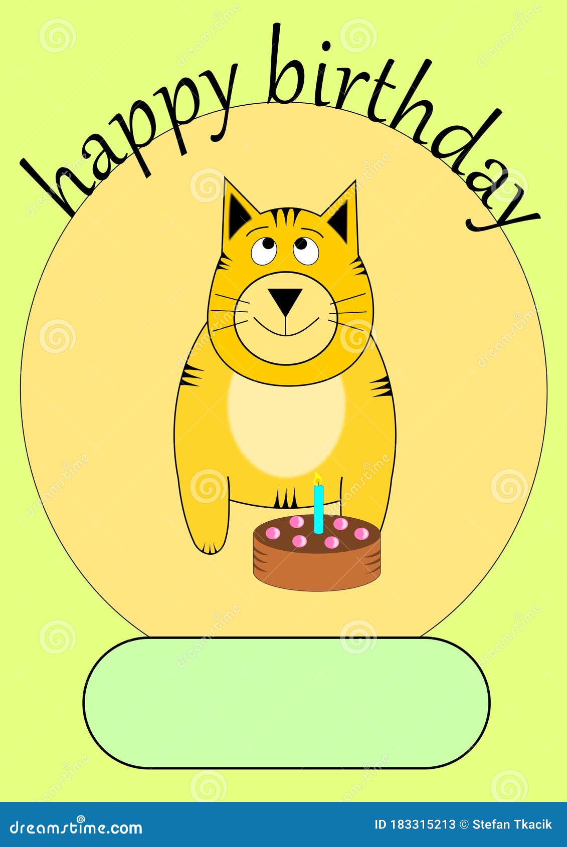 Happy Birthday Card with Cat and Name Tag. Stock Illustration - Illustration of chocolate, birthday: 183315213 Happy Birthday Card with Cat and Name Tag. Stock Illustration - Illustration of chocolate, birthday: 183315213
