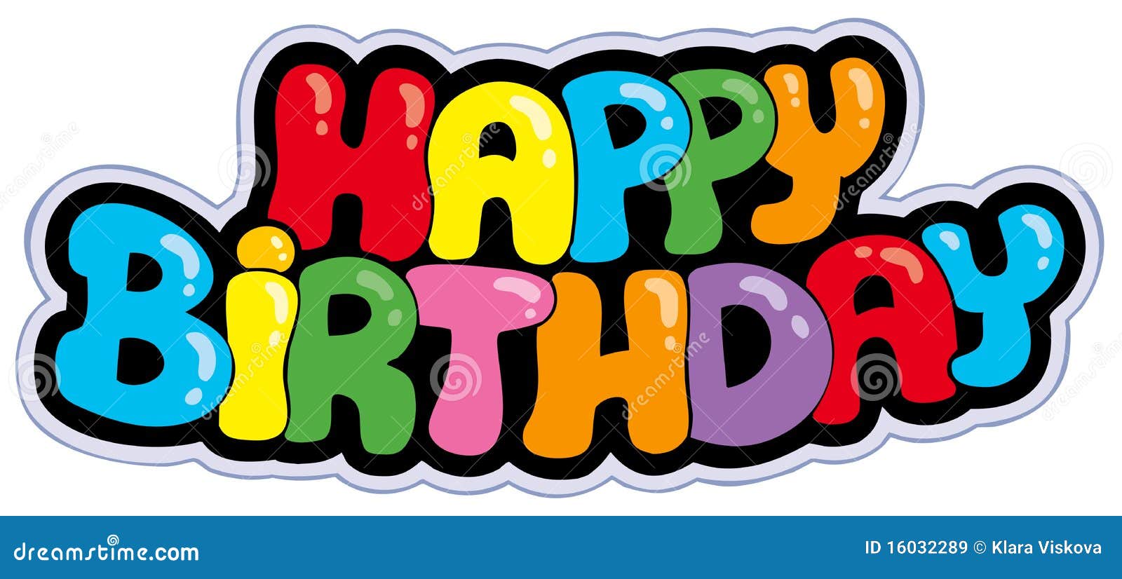 Happy Birthday Cartoon Sign Stock Vector - Illustration of ...