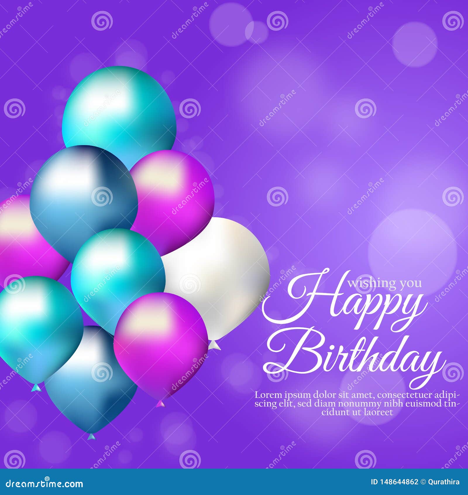 Happy Birthday Celebration Background Template Stock Illustration ...