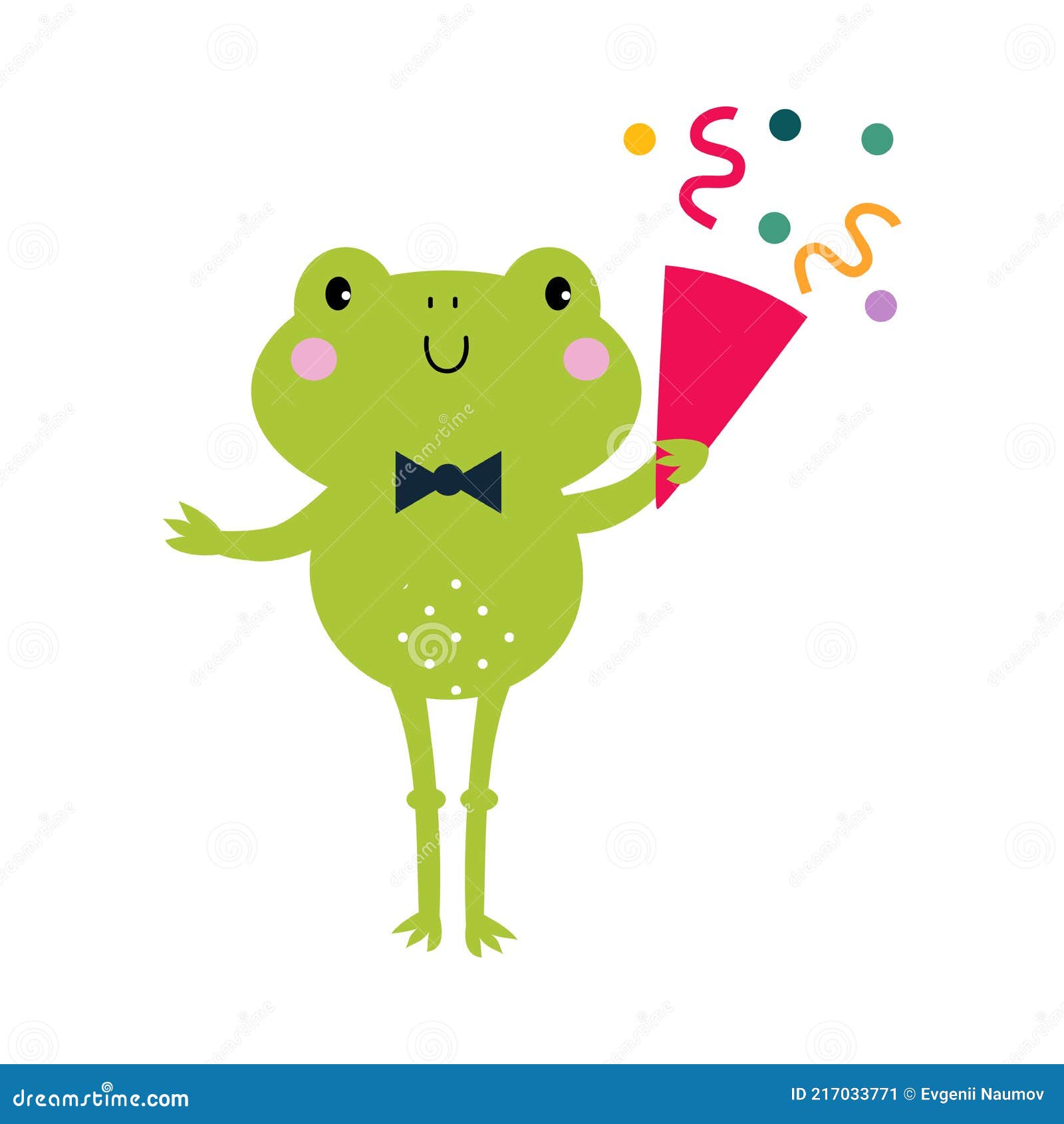 Happy Birthday Concept, Adorable Frog Baby Animal with Party Cracker, Baby  Shower Celebration Element Cartoon Vector Stock Vector - Illustration of  celebrate, animal: 217033771