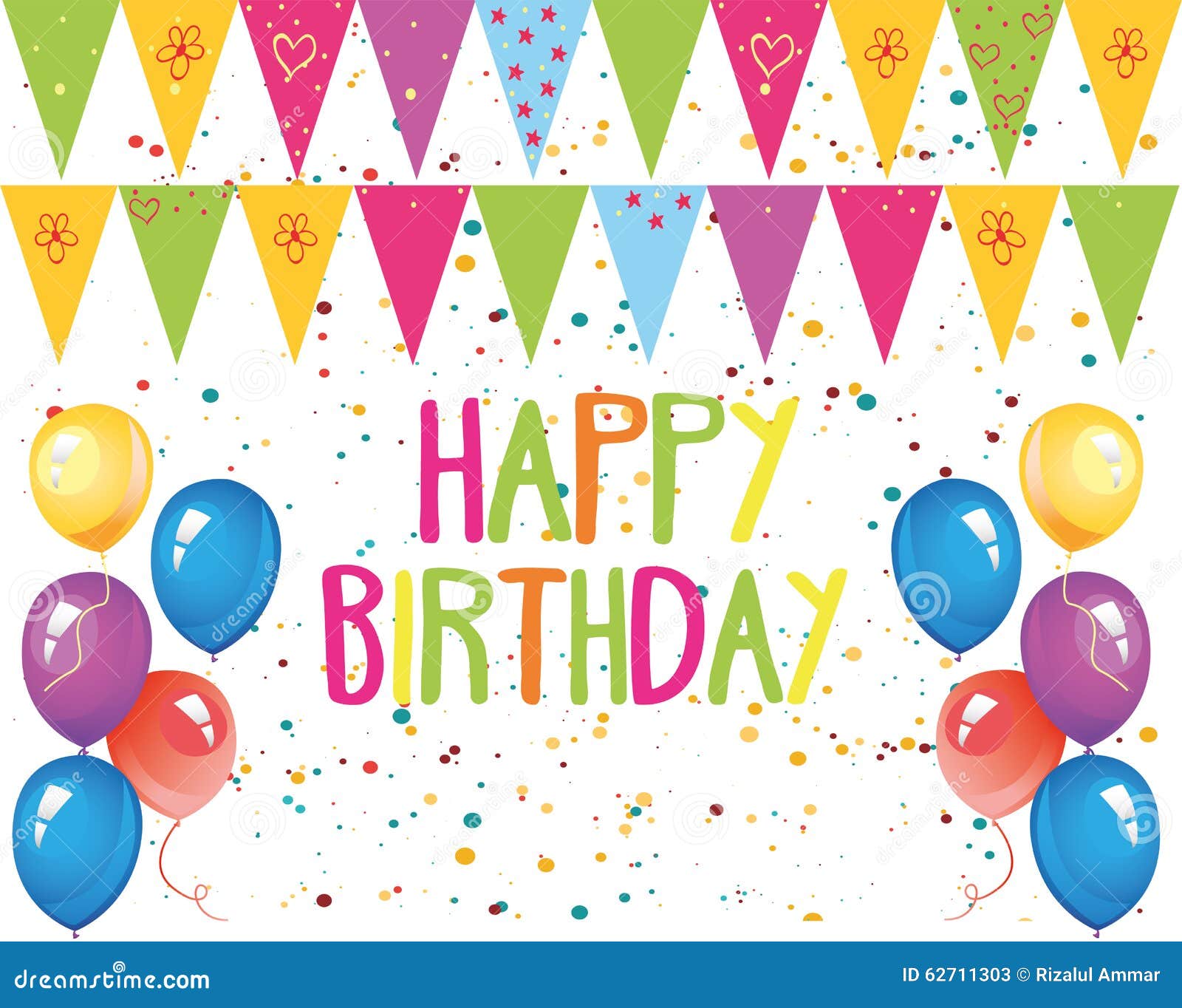 Happy Birthday  Decoration  Stock Vector Image 62711303