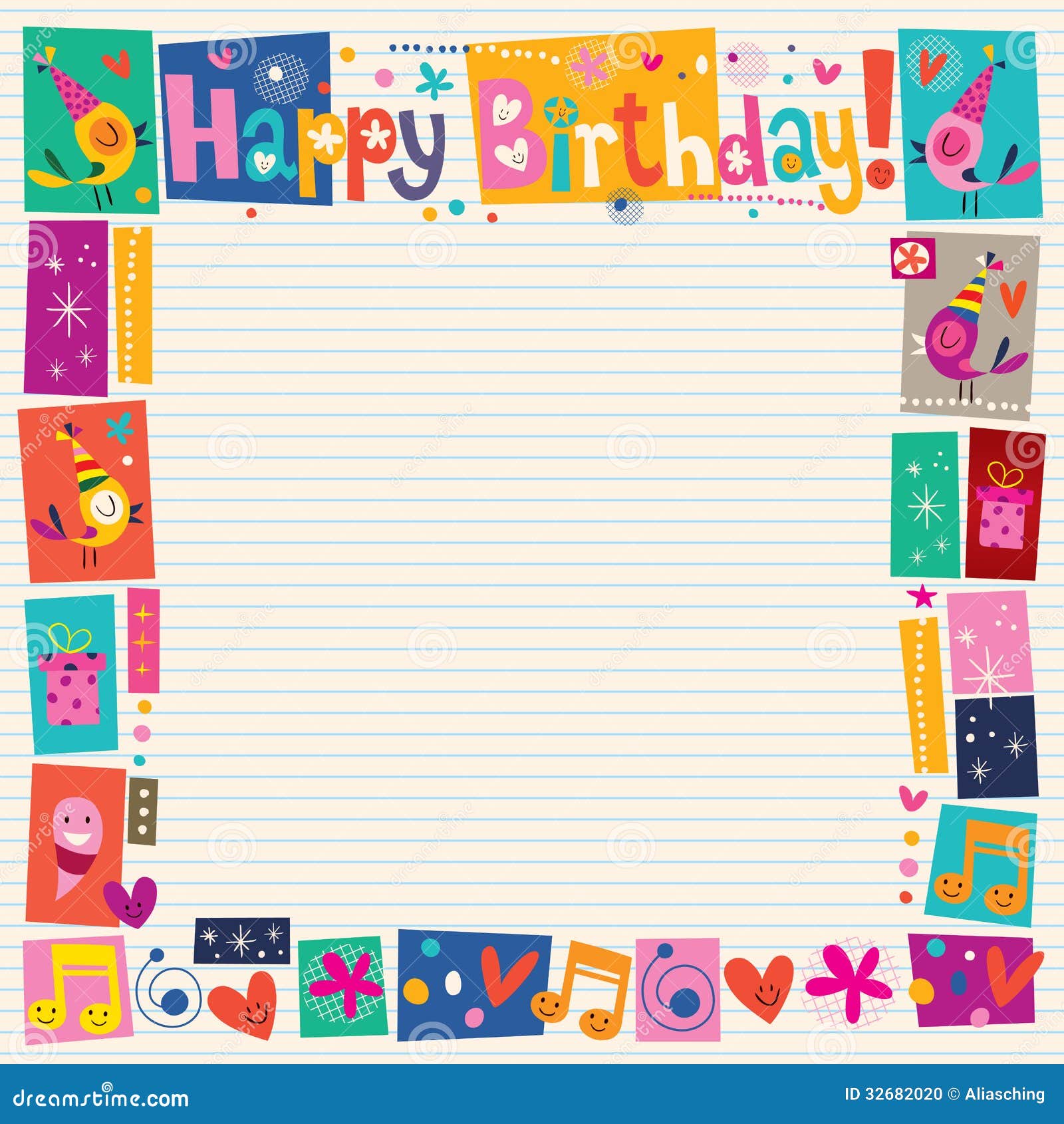 birthday border clip art landscape