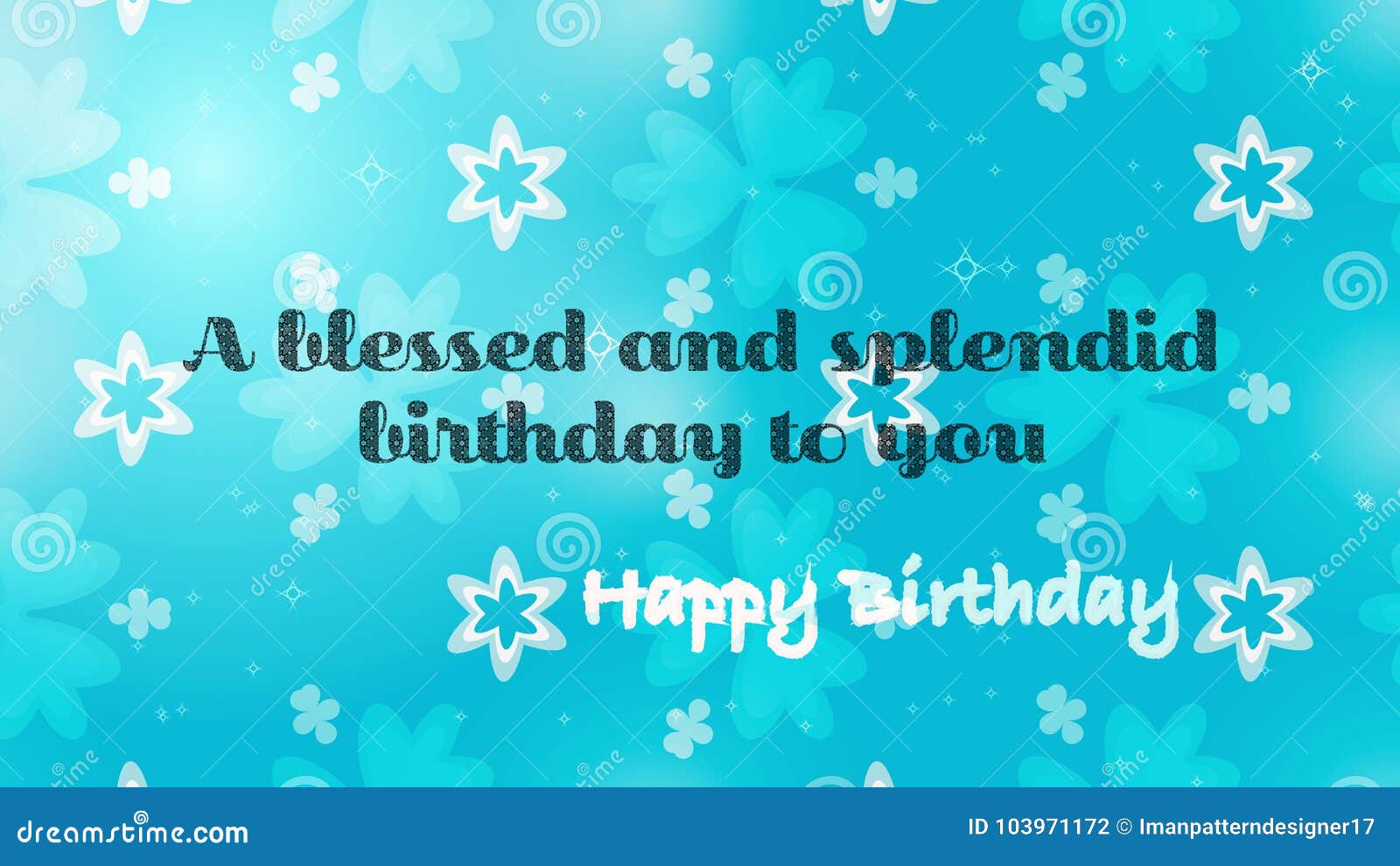 Happy Birthday Delightful Blue Greeting Card Stock Illustration Illustration Of Gift Graphic