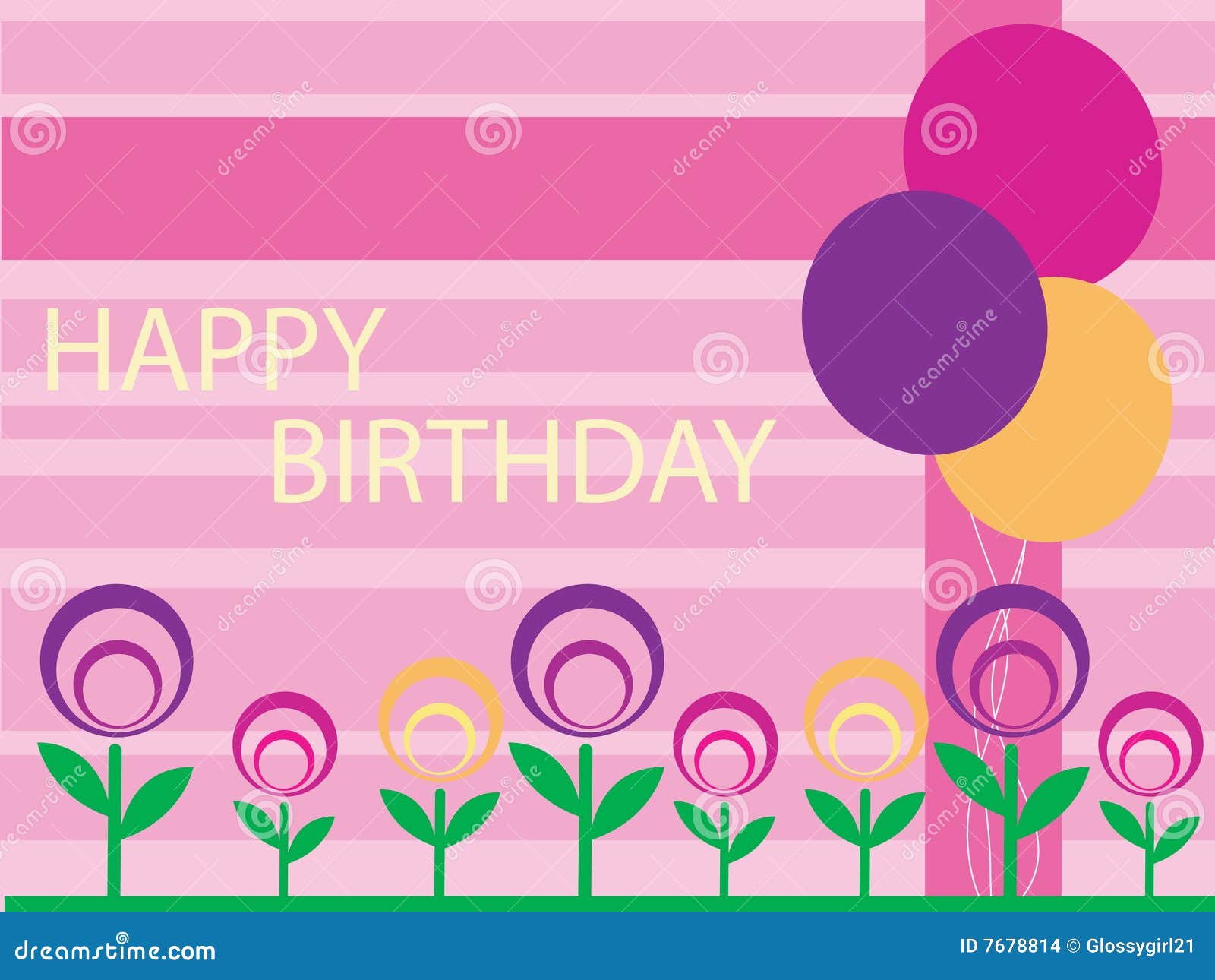 Happy Birthday design stock vector. Illustration of invitation - 7678814