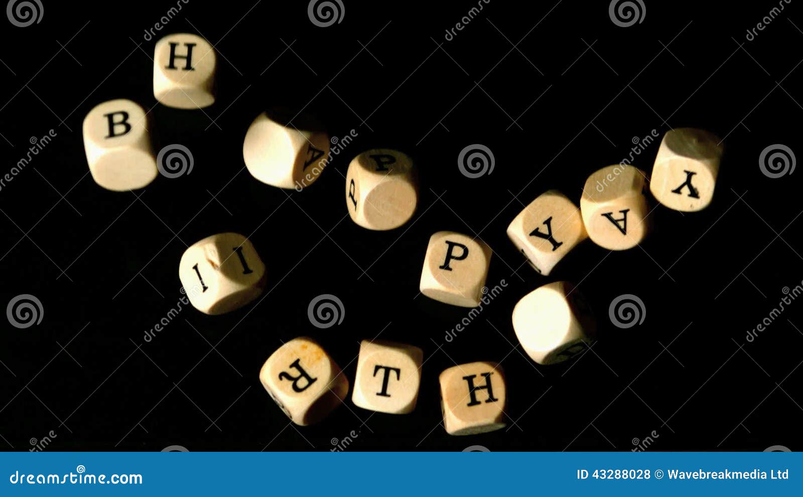 Happy Birthday Dice Coming Together Stock Footage Video of background