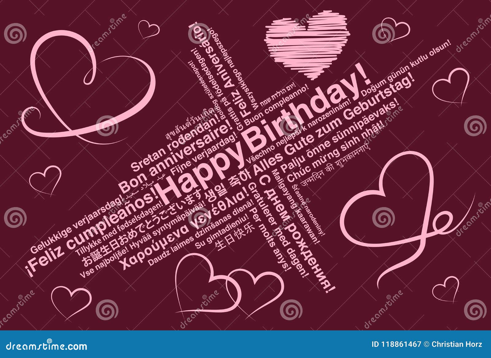 Happy Birthday In Different Languages Wordcloud Greeting Card With Heart Shapes Stock Vector Illustration Of Gift Happiness Happy Birthday In Different Languages Wordcloud Greeting Card With Heart Shapes Stock Vector Illustration Of Gift Happiness