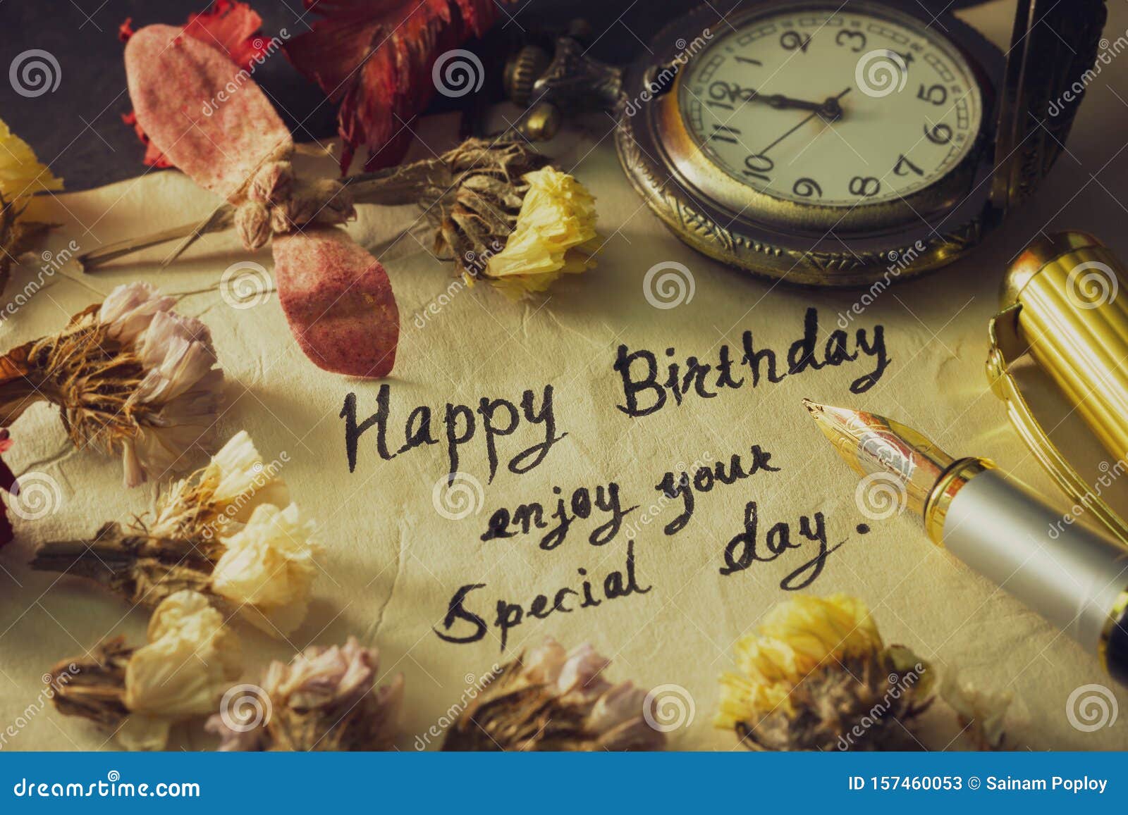 Happy Birthday Enjoy Your Special Day. Stock Image - Image of ...