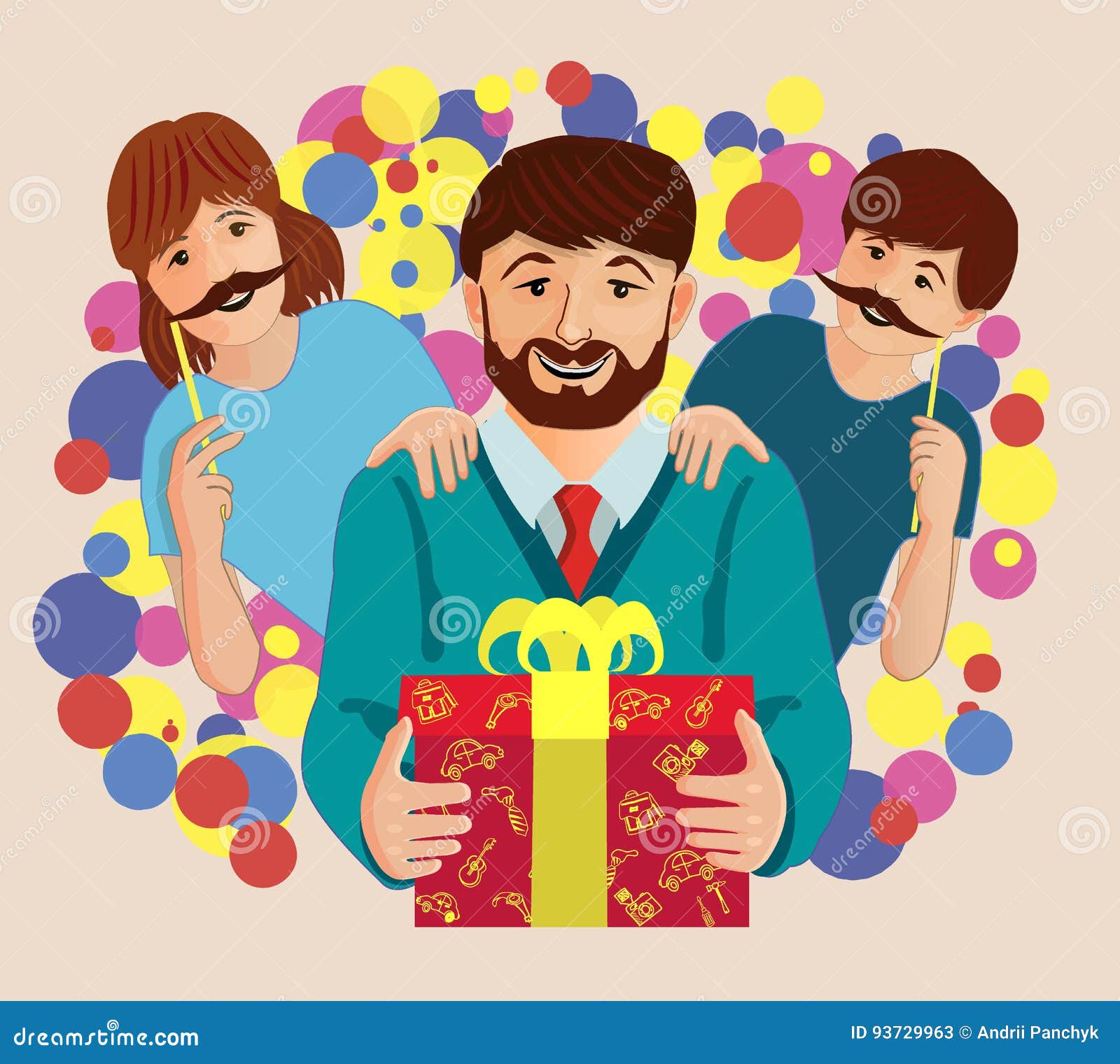 Download Happy birthday father stock vector. Illustration of ...