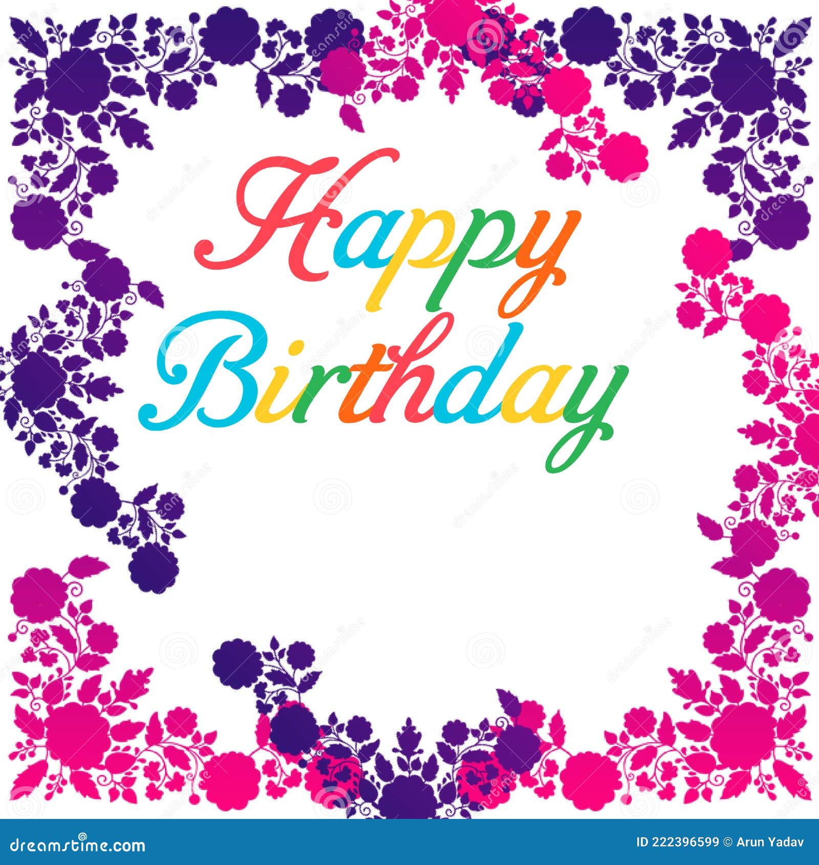 Happy Birthday Gradient Colour Background with Colour Platte Typography ...