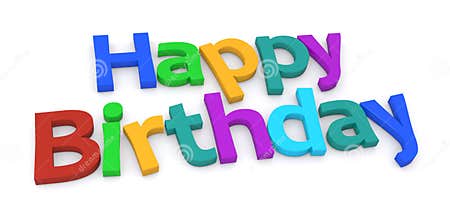 Happy Birthday graphics stock illustration. Illustration of spelling ...