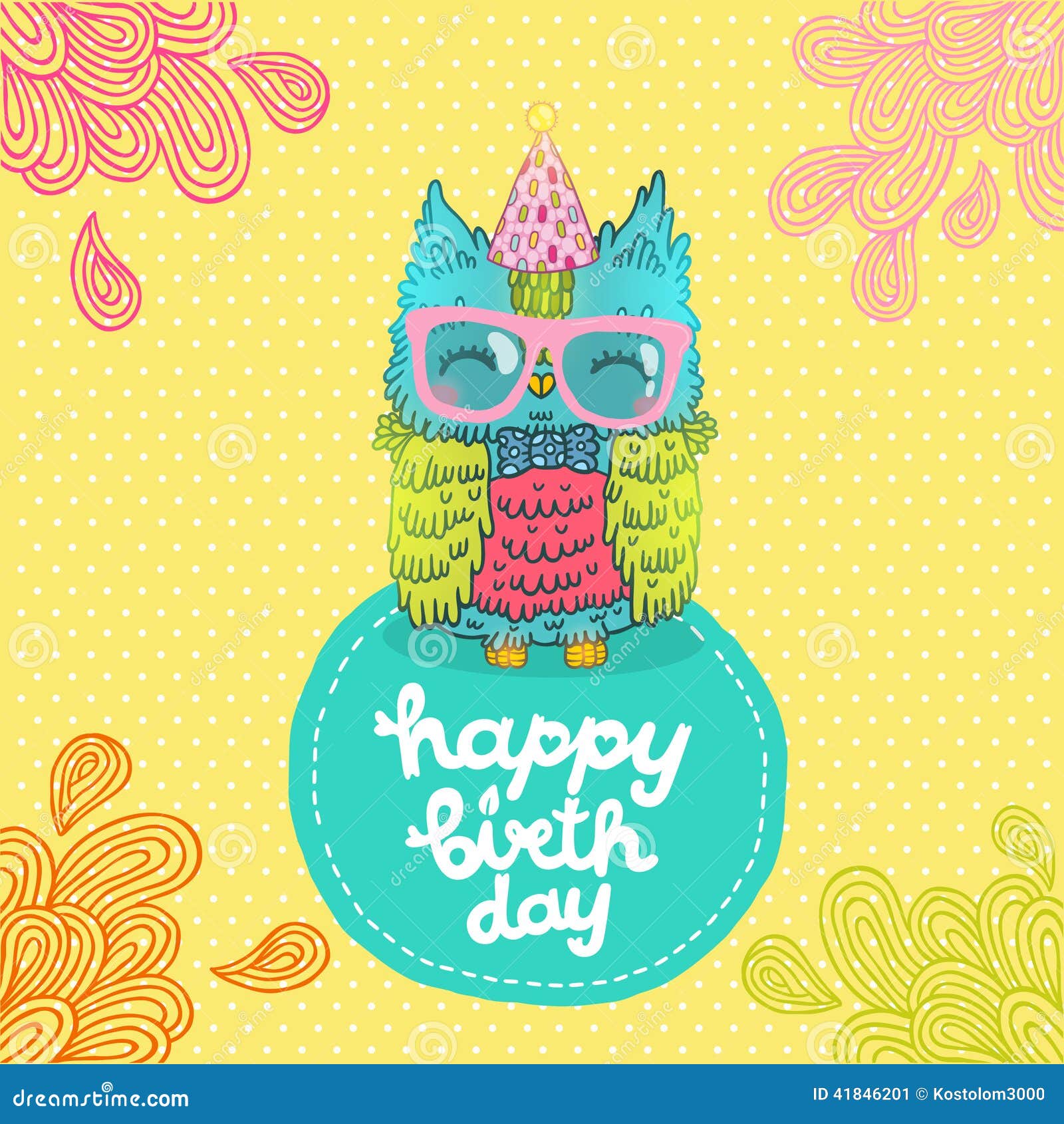 Happy Birthday Greeting Background With An Owl Illustration Megapixl Happy Birthday Greeting Background With An Owl Illustration Megapixl