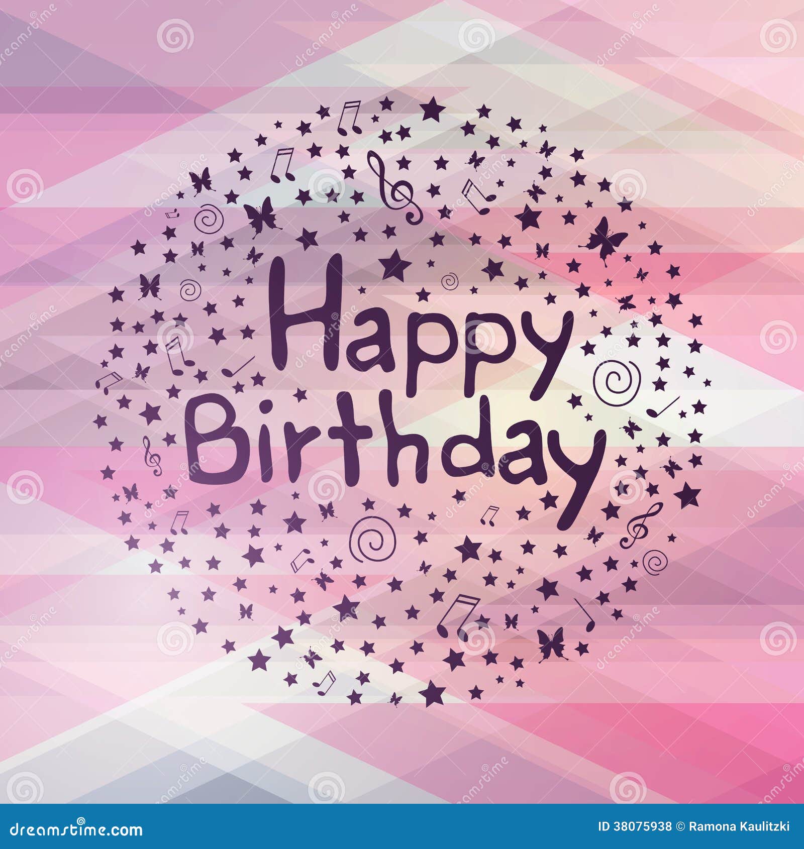 Happy Birthday Greeting Card Stock Illustration - Illustration of text ...