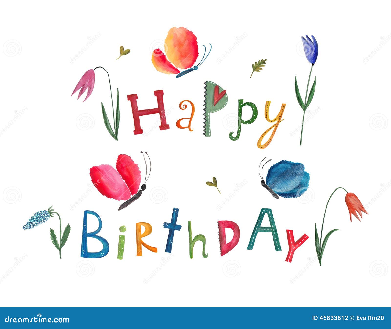 Happy Birthday. Greeting Card Stock Illustration - Illustration of ...