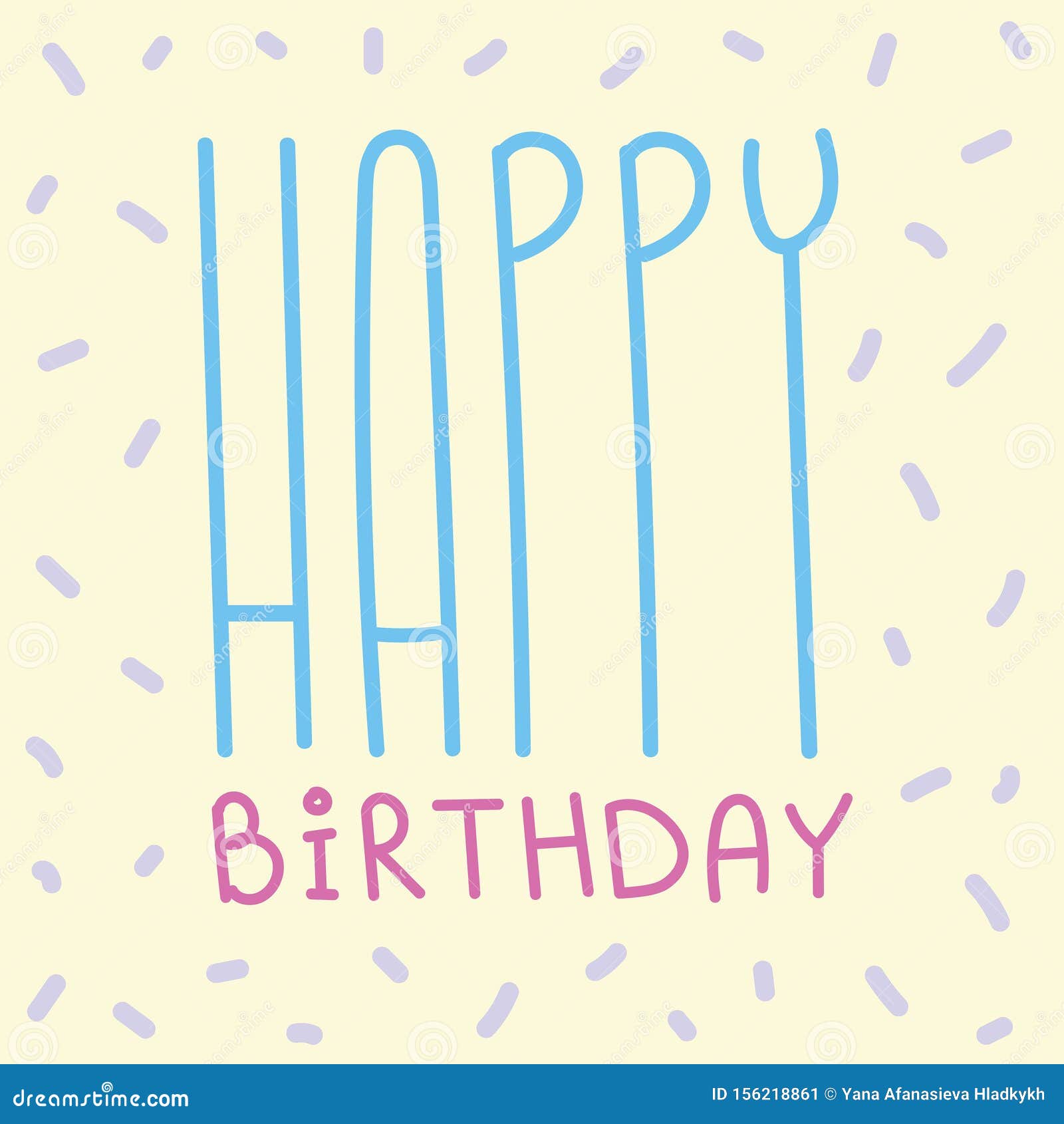 Happy Birthday Greeting Card Celebration Postcard Template Stock ...