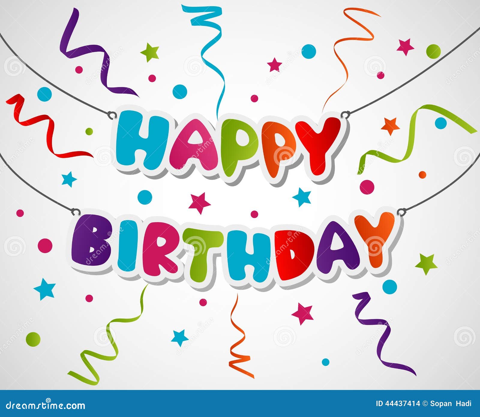 Happy Birthday Greeting Card Design Stock Vector - Image 