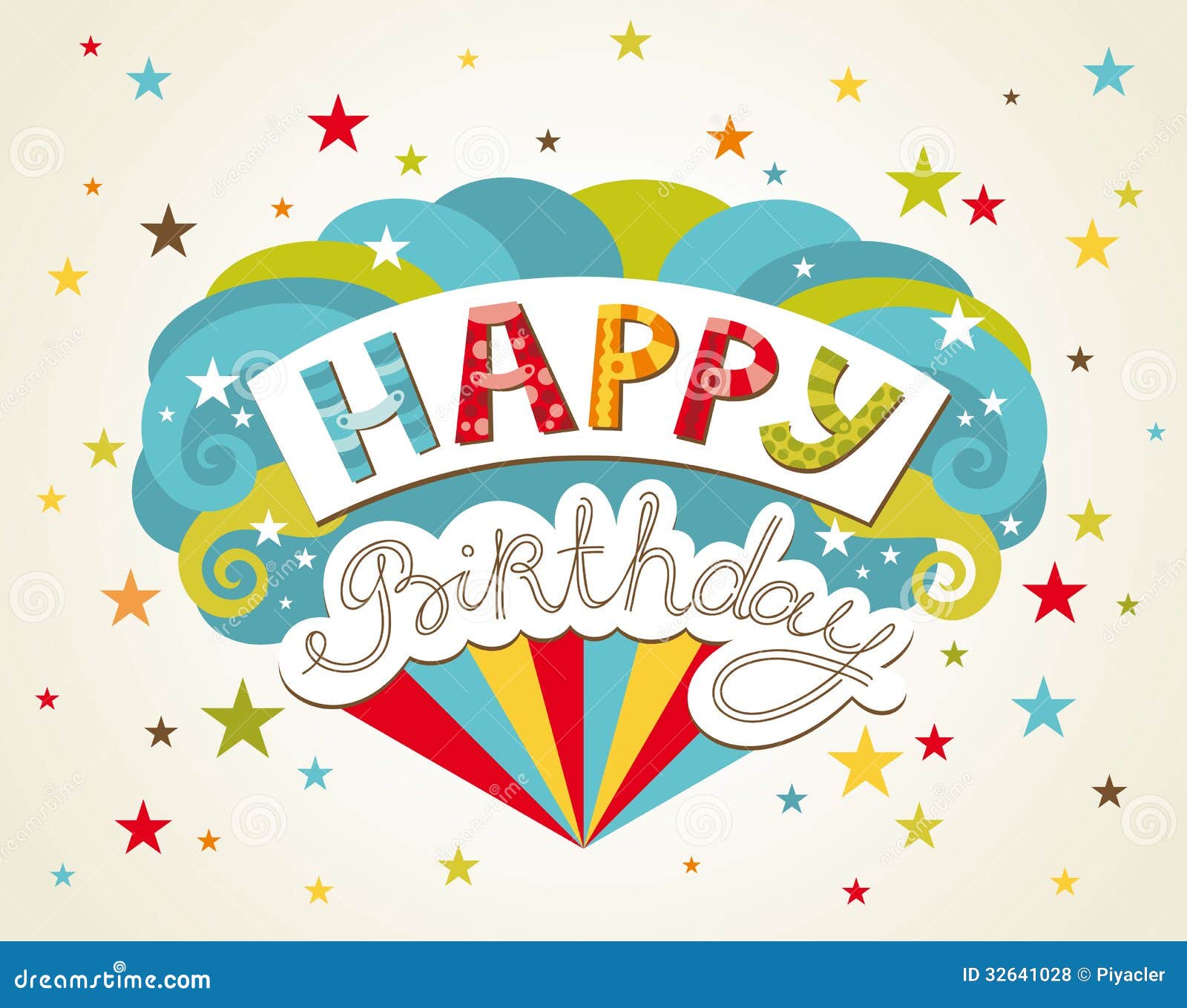 Happy Birthday Greeting Card Royalty Free Stock Photos 