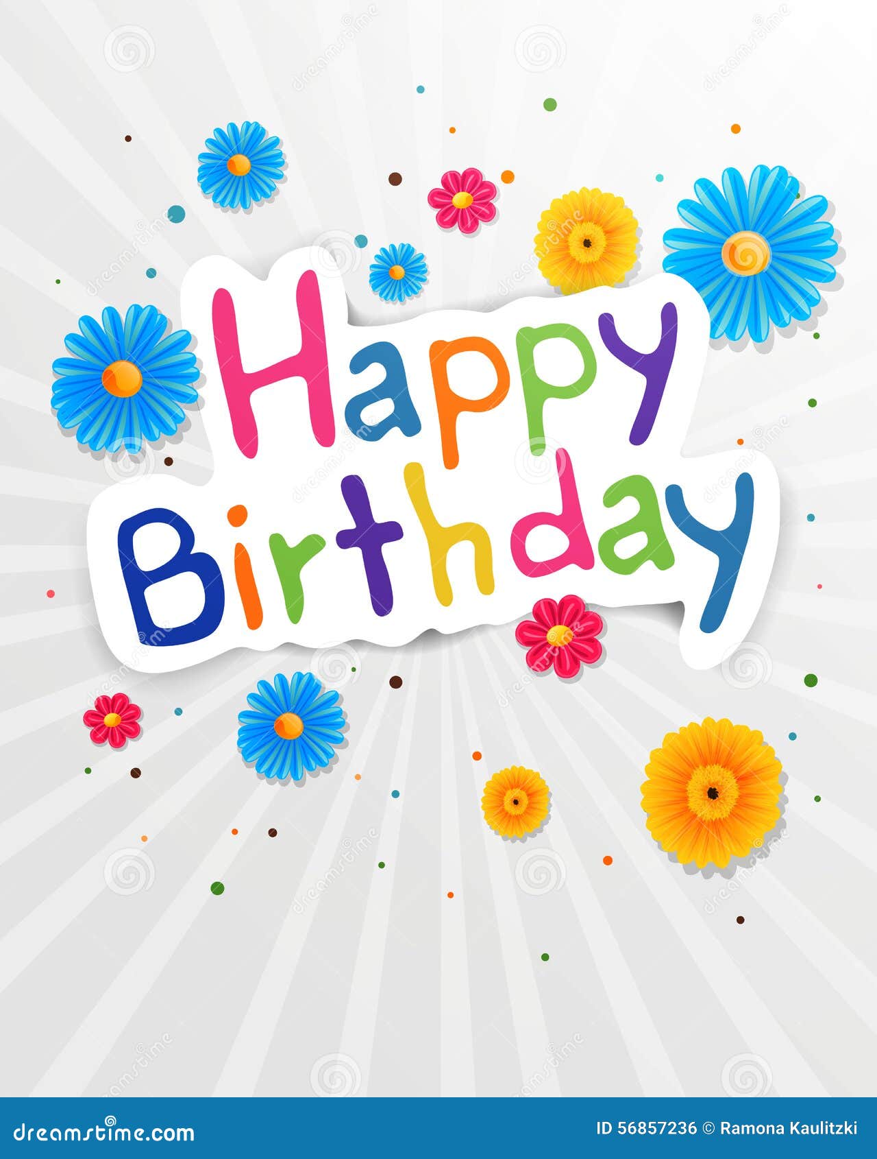 Happy Birthday Greeting Card Stock Illustration - Illustration of ...