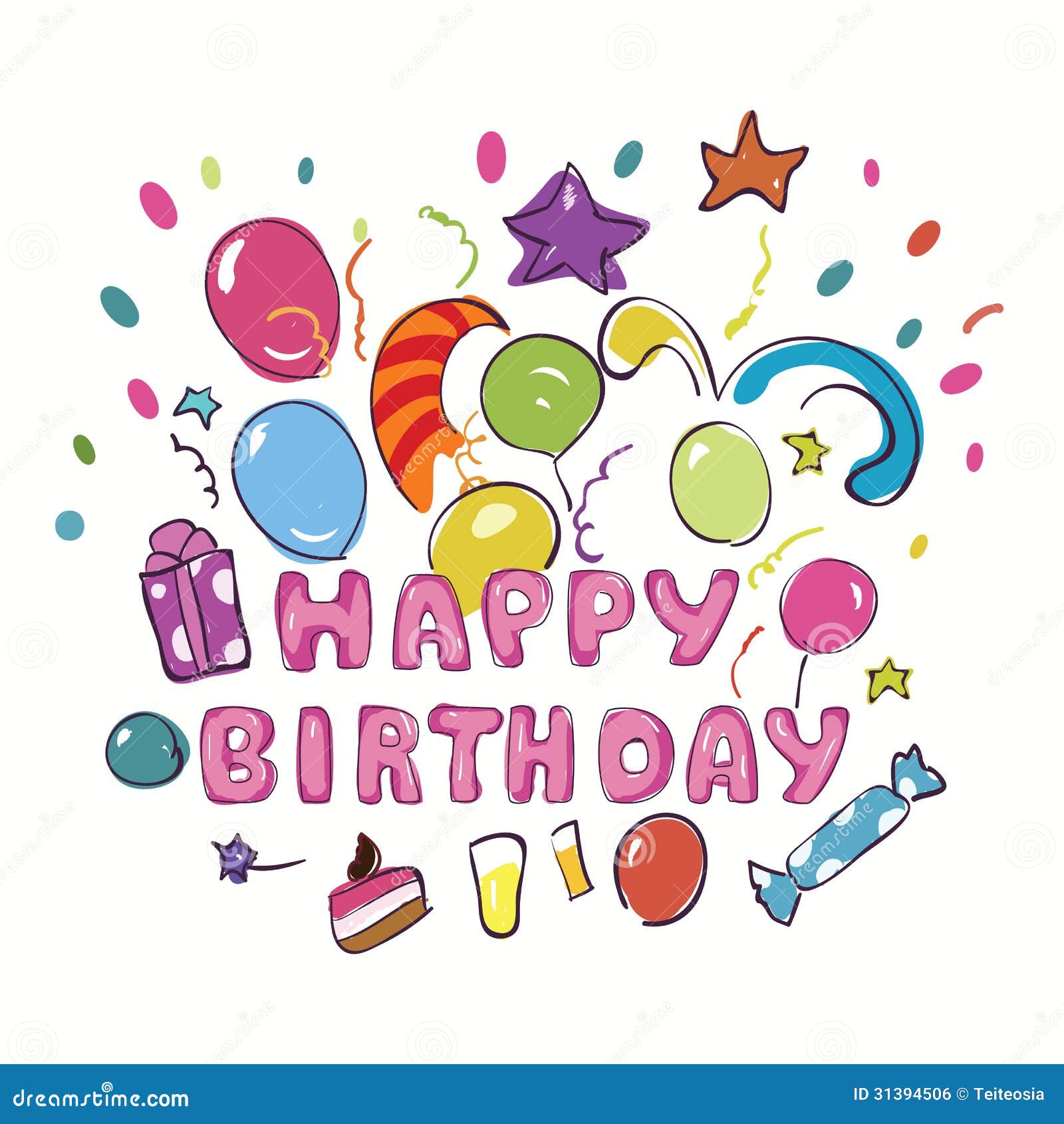 happy birthday greeting card stock vector illustration of hand birthday card for kids