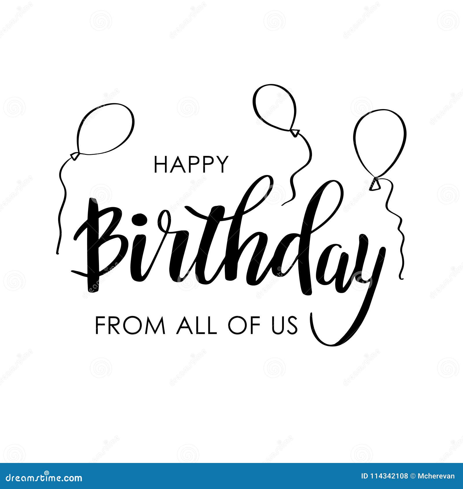 Happy Birthday Greeting Card with Lettering Design Stock Illustration ...