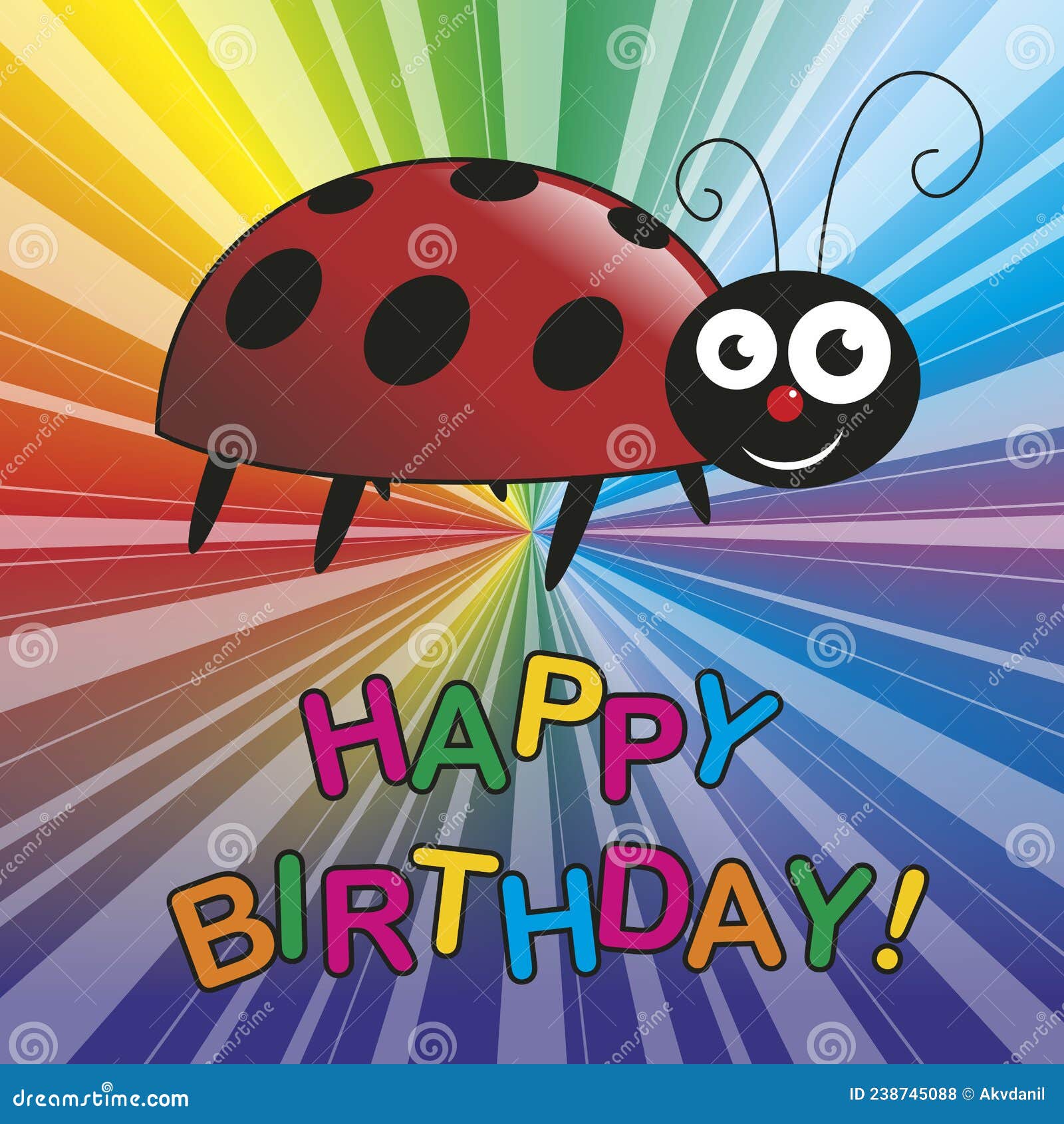 Happy Birthday! stock vector. Illustration of balloon - 238745088