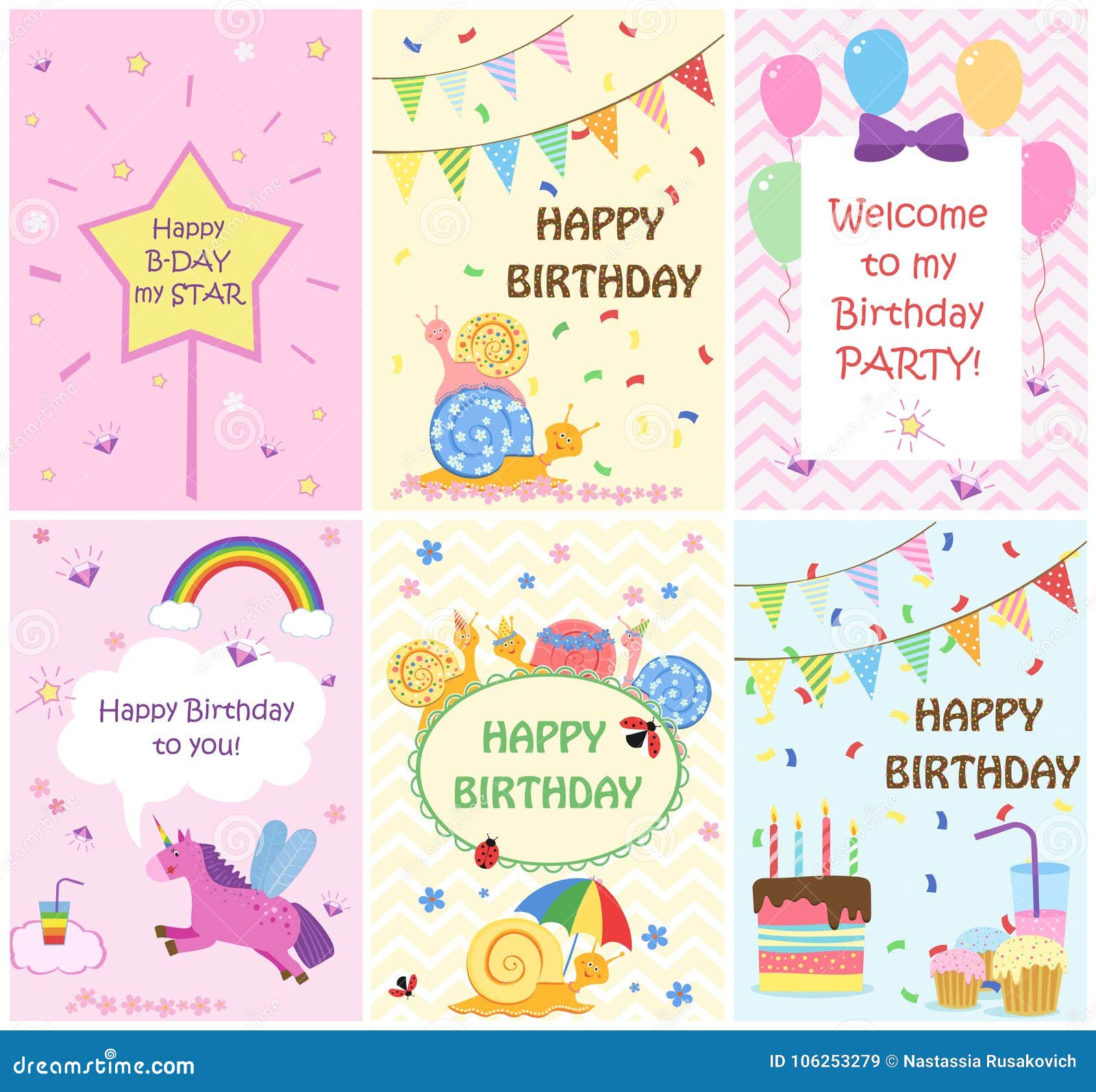 happy birthday greeting cards templates and party birthday postcard templates