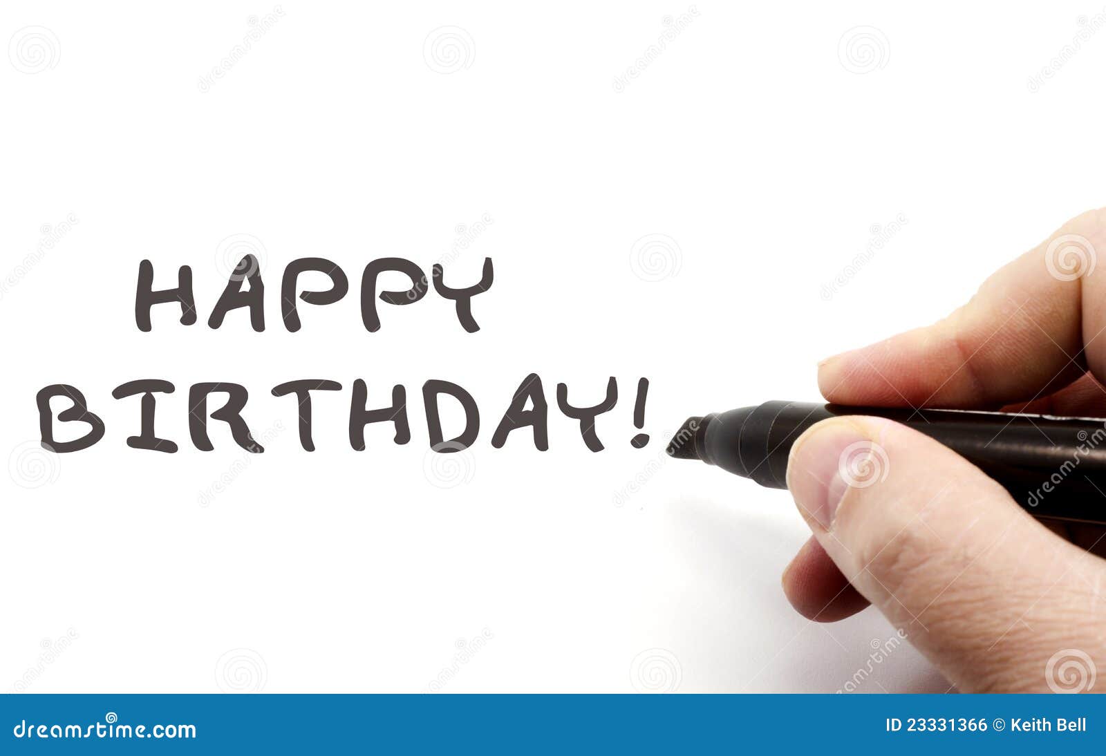 Happy Birthday Hand Writing Stock Photo - Image of black, hand: 23331366