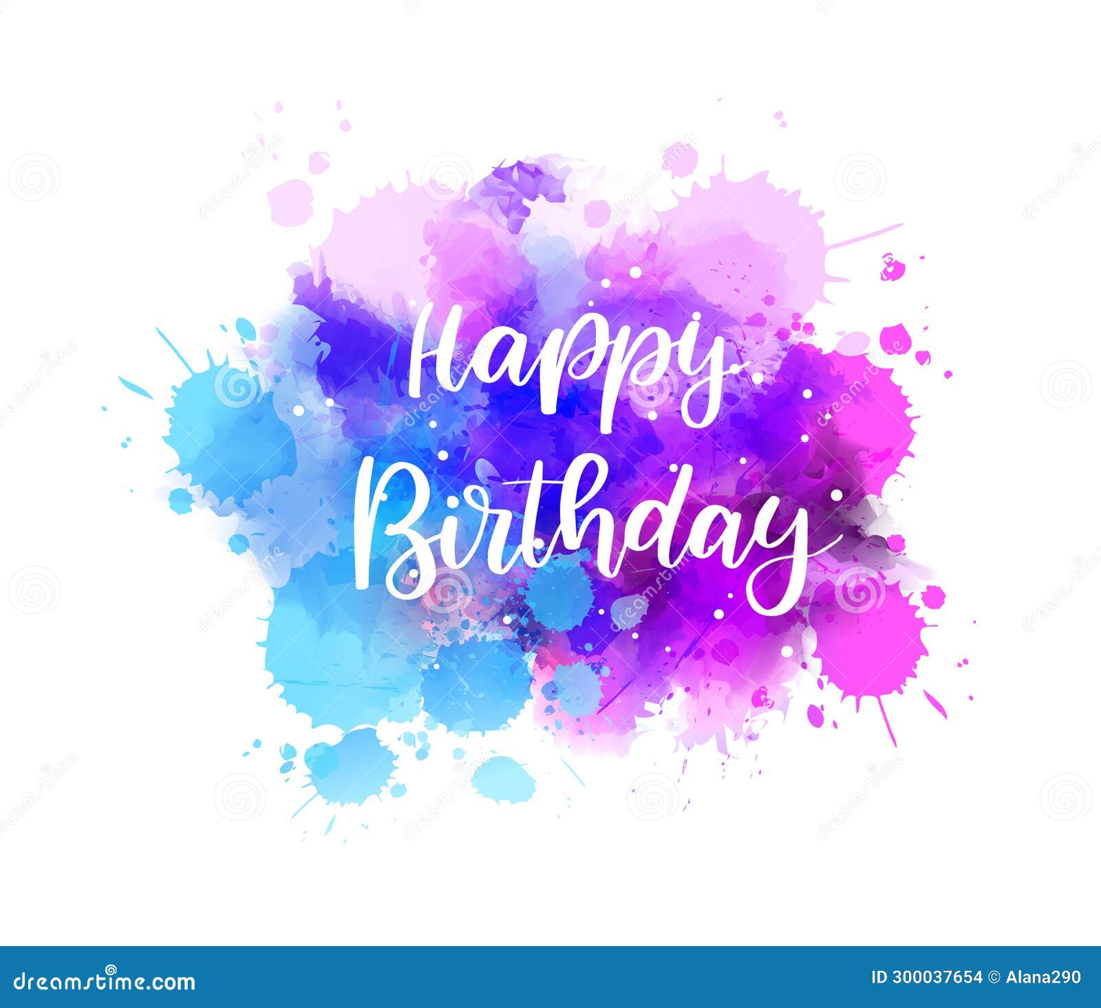 Happy Birthday - Handwritten Modern Calligraphy Lettering Text on ...