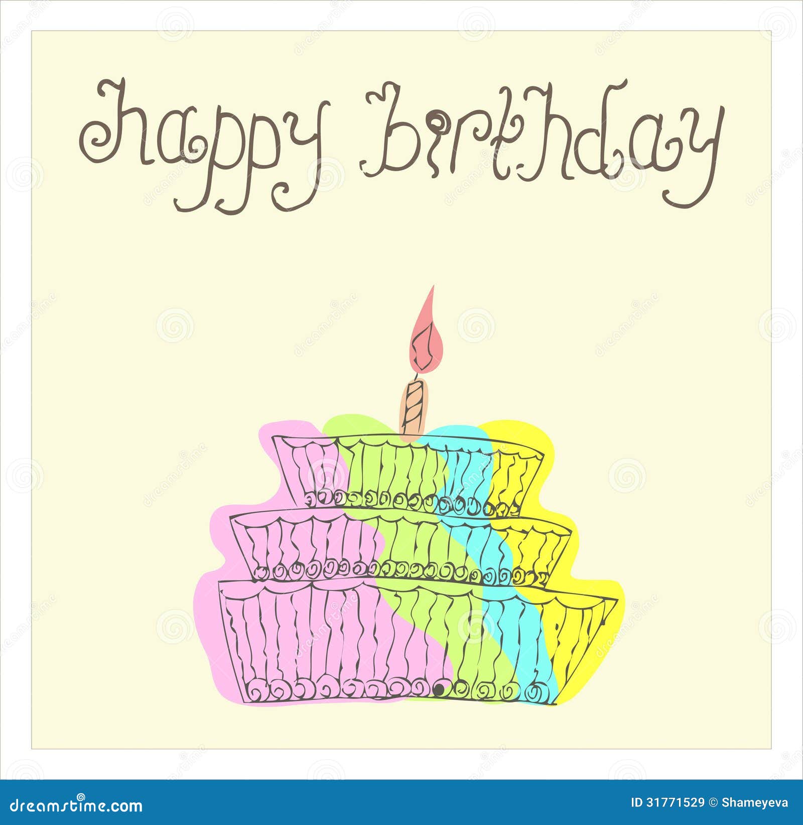  Happy birthday . stock vector. Illustration of cake apparel - 31771529
