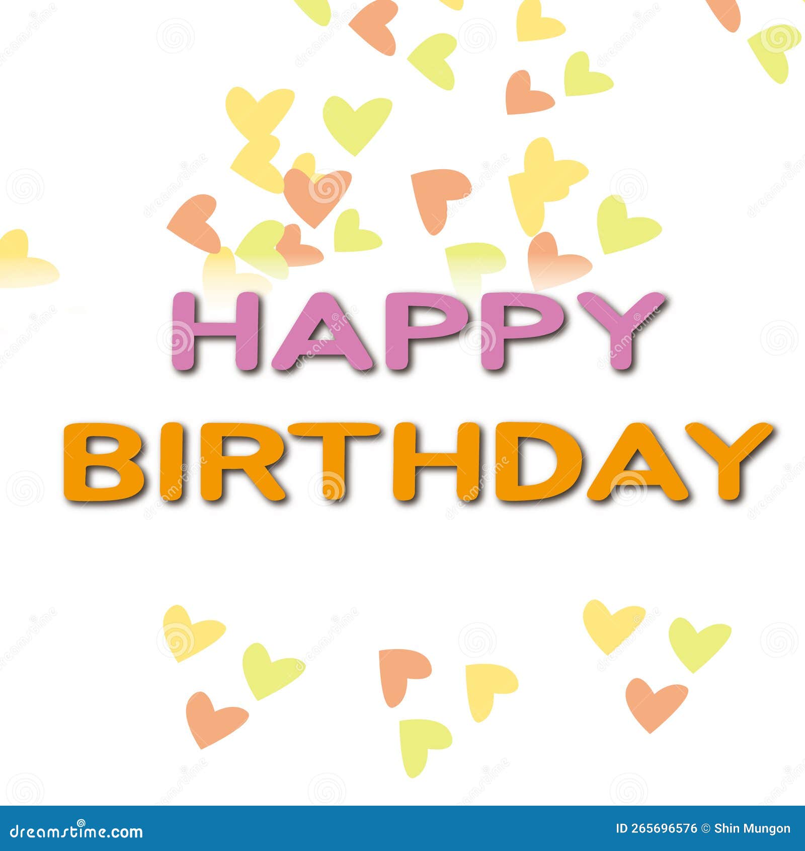 Happy Birthday Message with Various Borders Stock Illustration ...