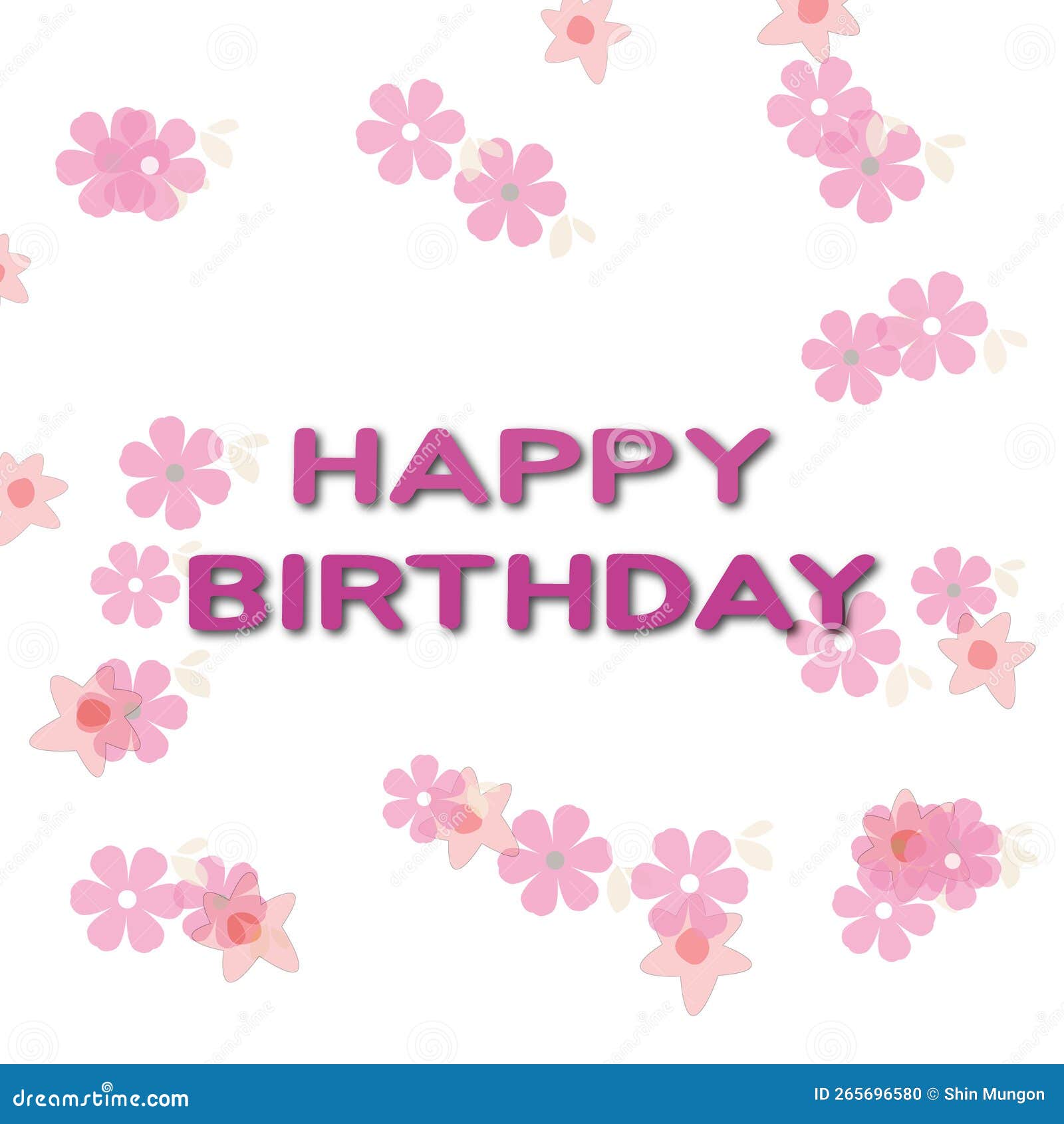 Happy Birthday Message with Various Borders Stock Illustration ...
