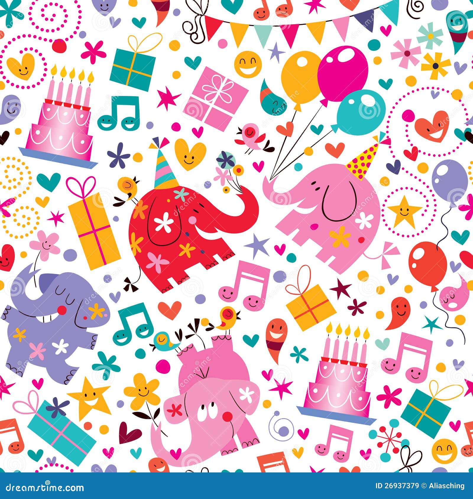 Happy Birthday pattern stock vector Illustration of heart Happy Birthday pattern stock vector Illustration of heart