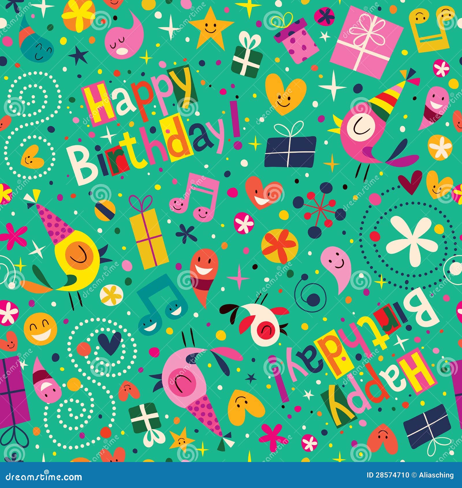 Happy Birthday pattern stock vector Illustration of Happy Birthday pattern stock vector Illustration of