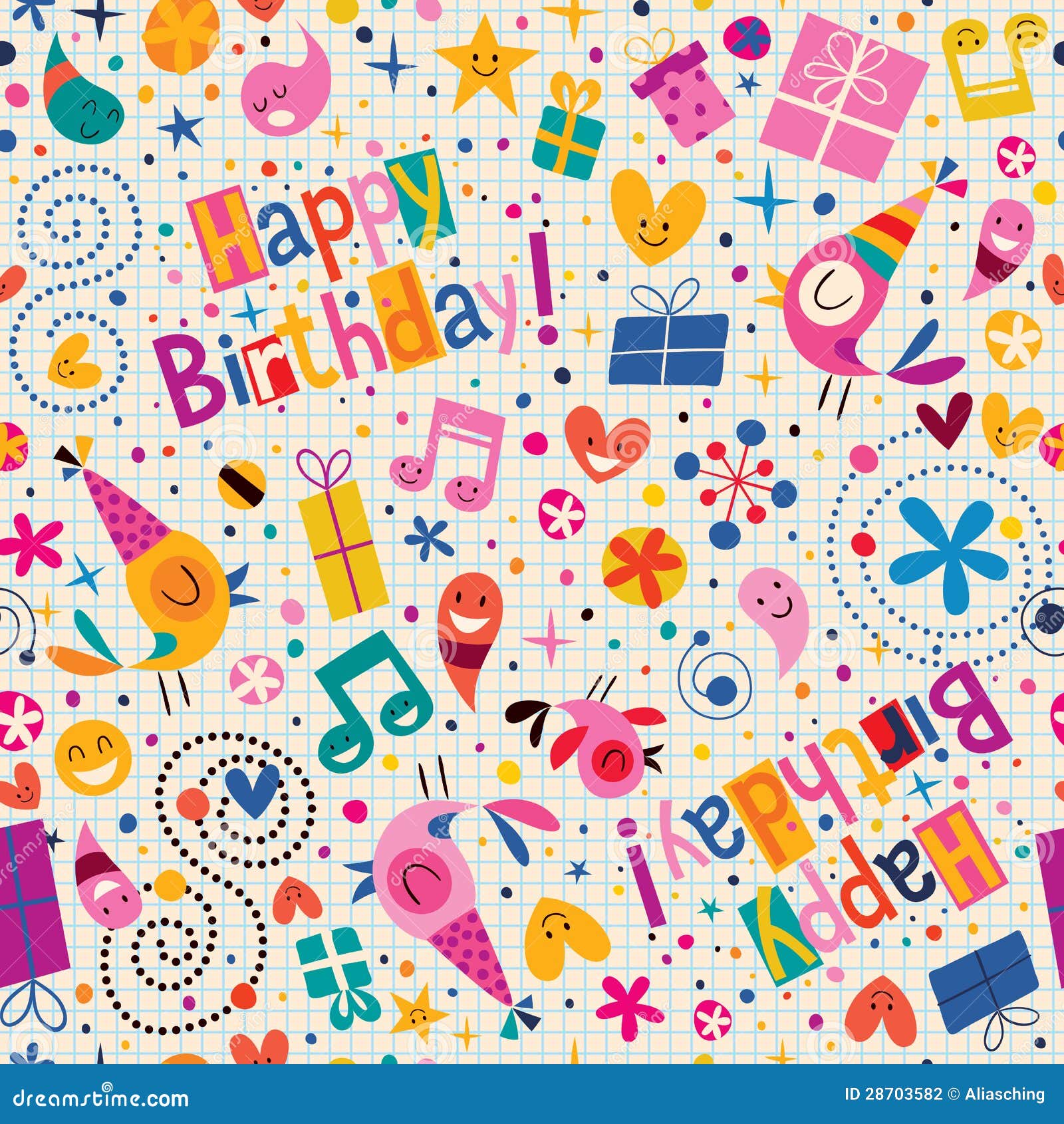 Happy Birthday pattern stock vector Illustration of Happy Birthday pattern stock vector Illustration of