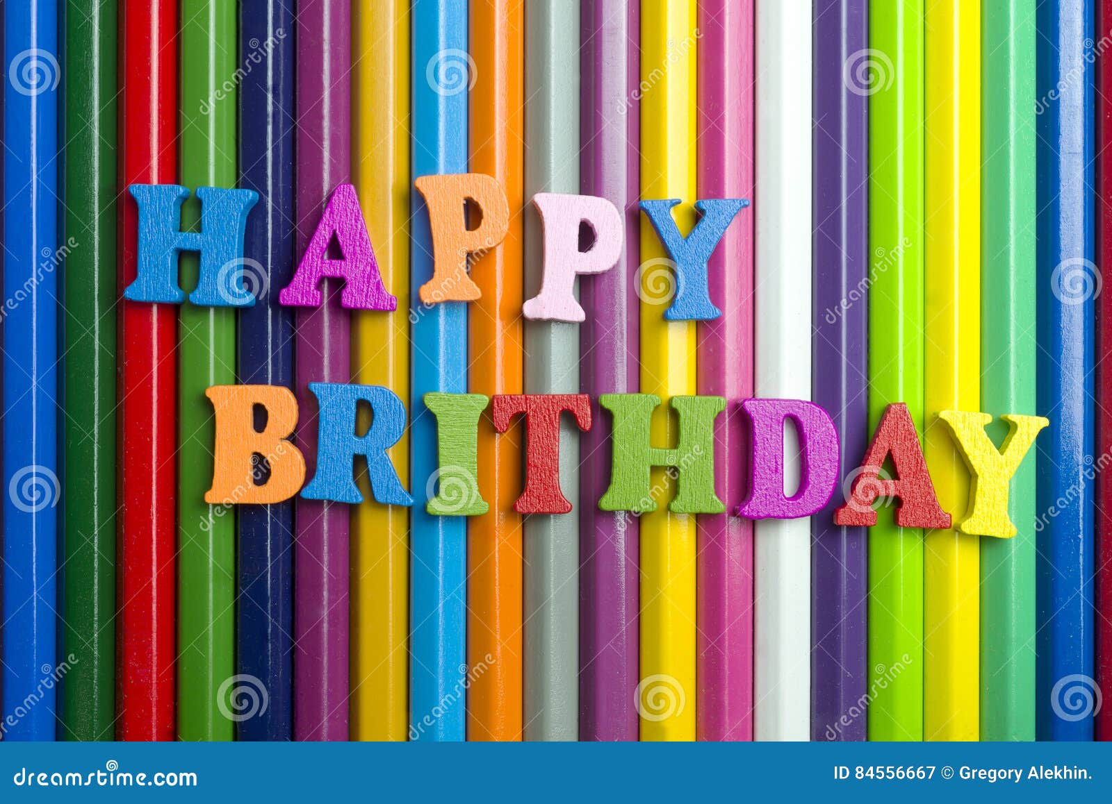 Happy Birthday and Pencils. Stock Image Image of fence, wallpapers