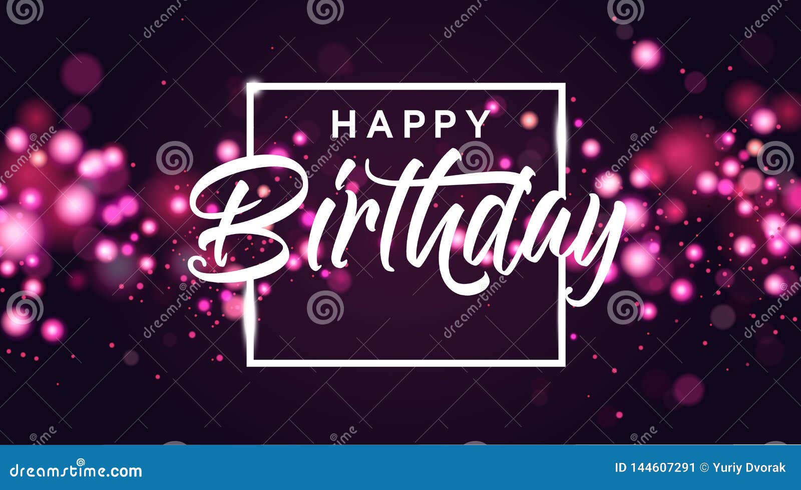 Happy Birthday Pink Bokeh Sparkle Glitter Luxury Glamor Background.  Abstract Defocused Circular Party Magic Birthday Stock Vector -  Illustration of card, color: 144607291