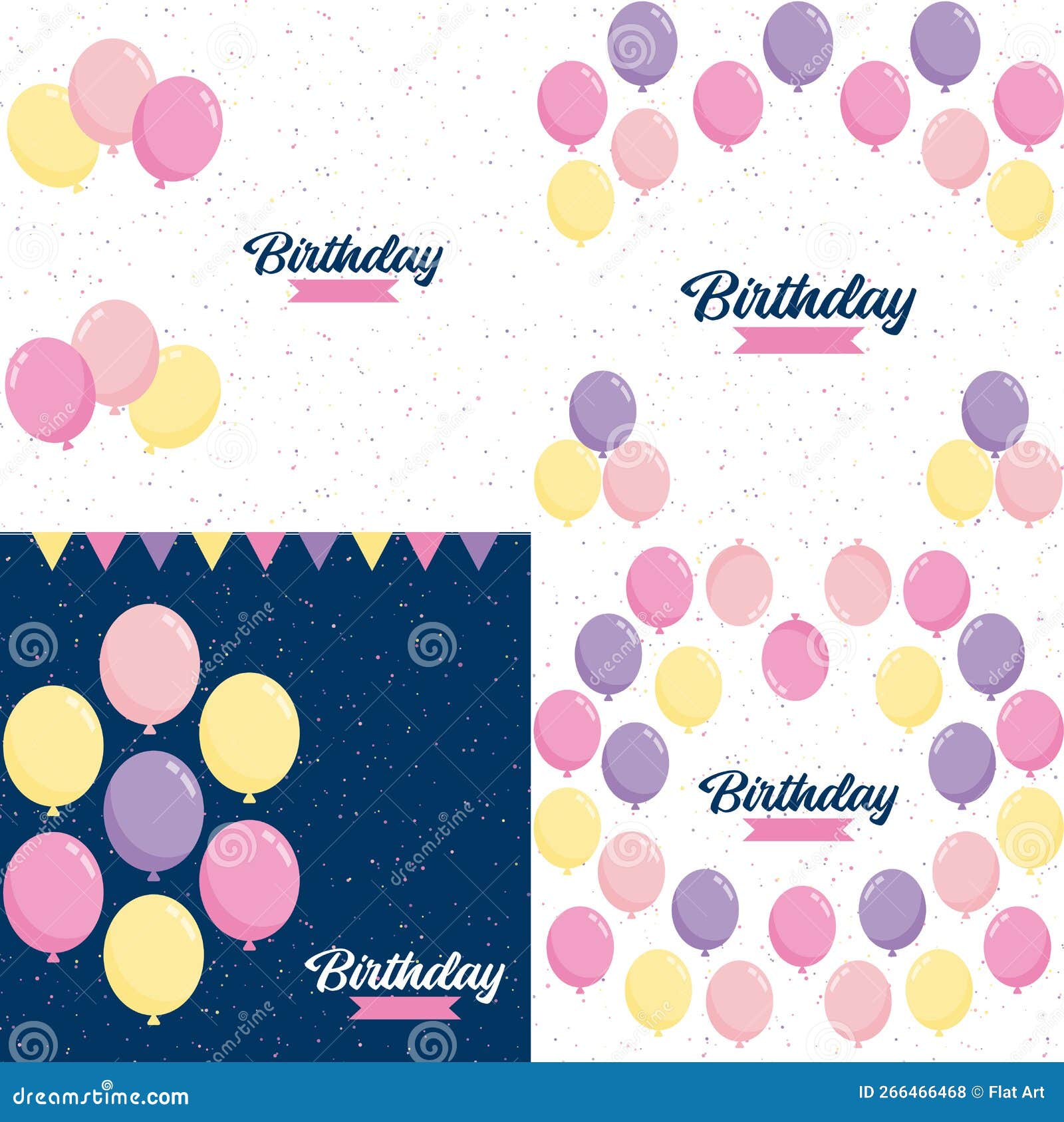 Happy Birthday in a Playful. Bubbly Font with a Background of Balloons ...