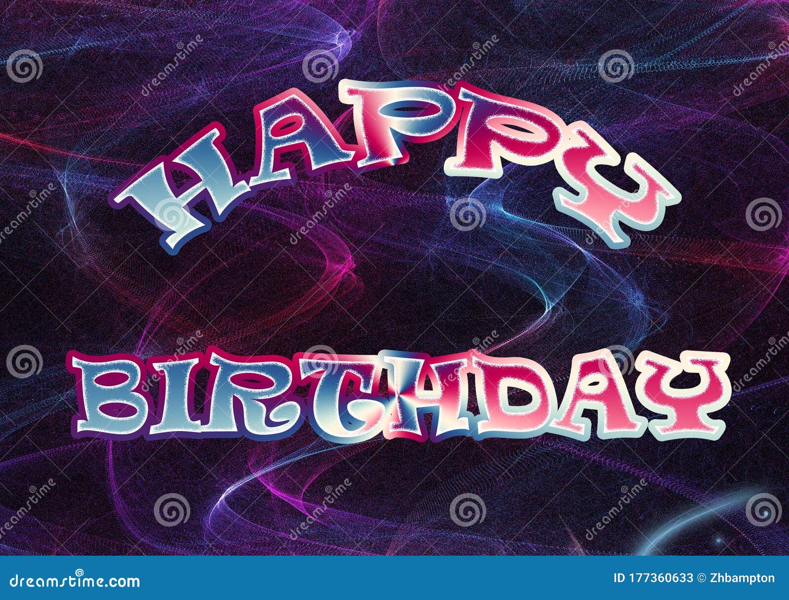 Happy Birthday stock illustration. Illustration of horizontal - 177360633