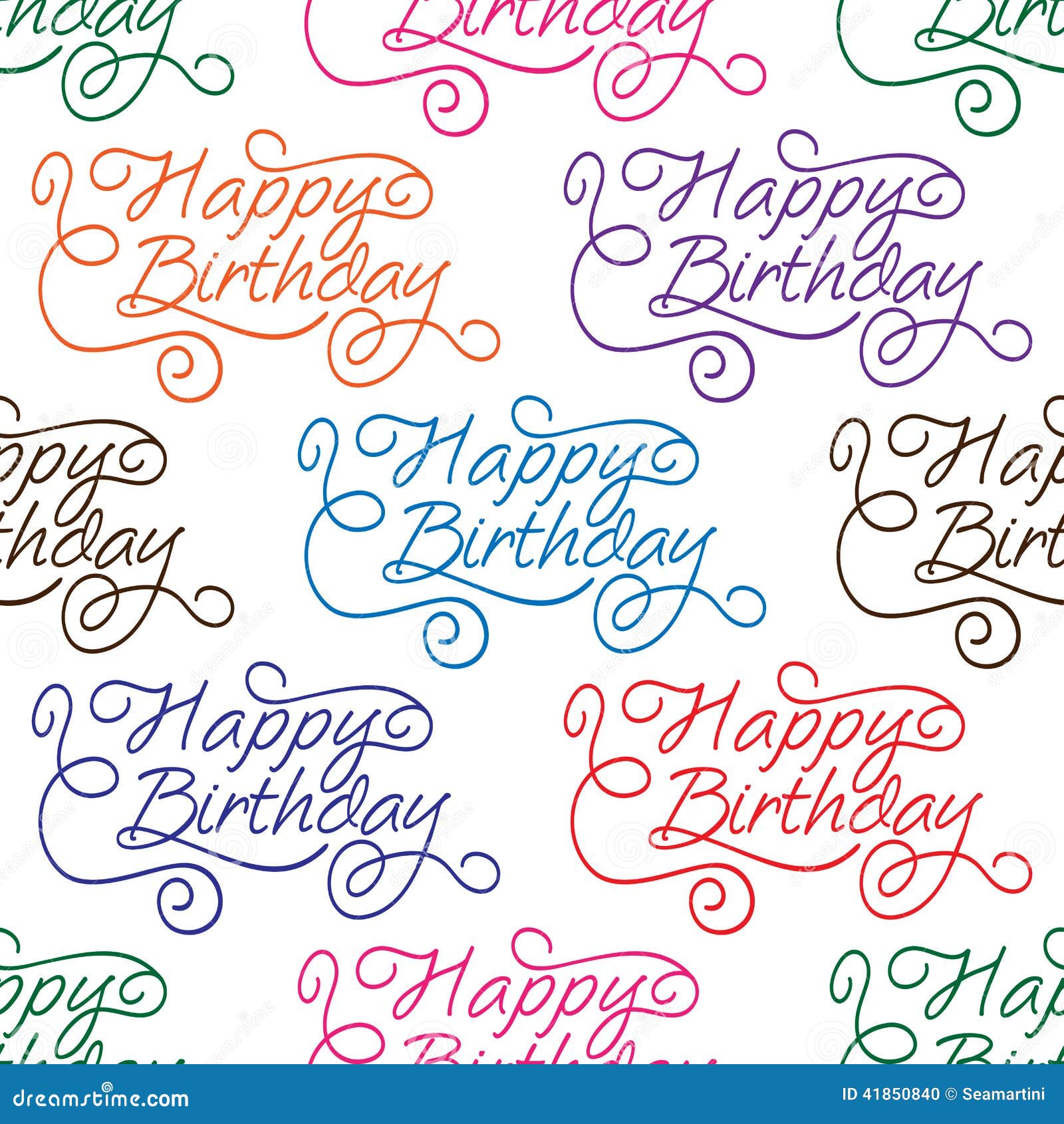 Happy Birthday Seamless Background Pattern With Text - Happy Birthday Seamless Background Pattern Stock Vector happy birthday seamless background pattern with text happy birthday seamless background pattern stock vector
