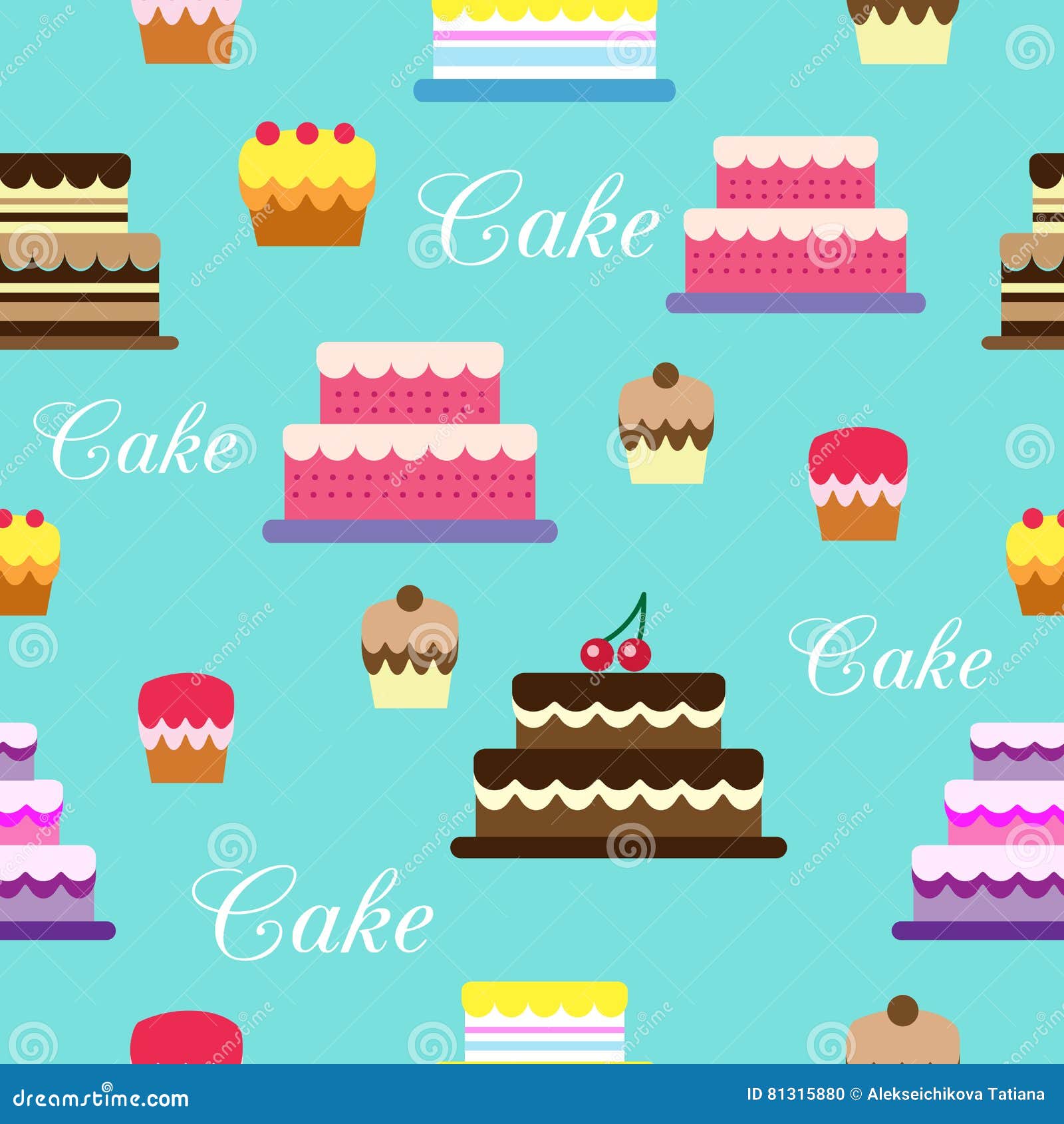 Happy Birthday Seamless Wrapping Paper. Different Taste and Colo Stock