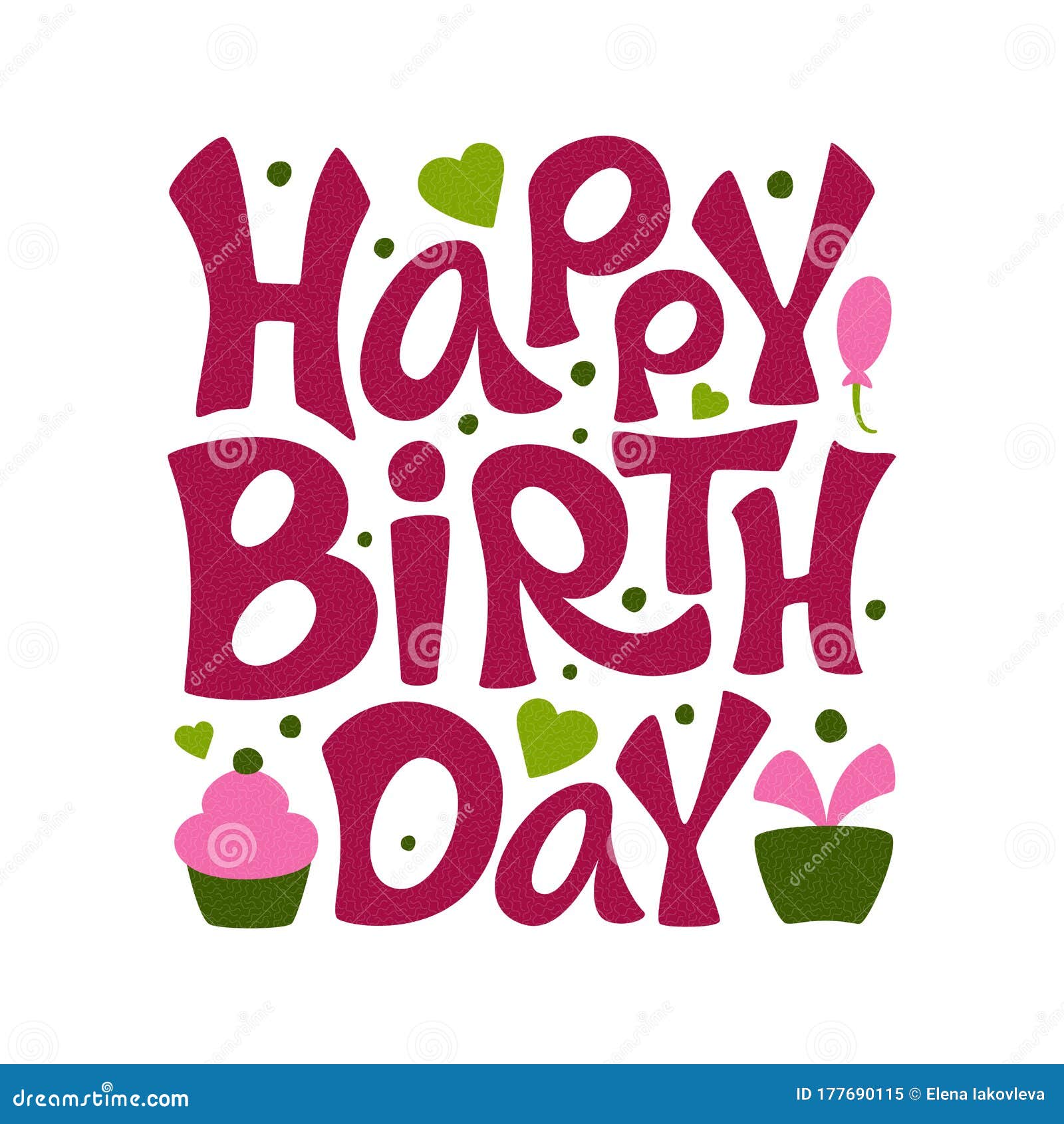 Download Happy Birthday Sign. Vector Colorful Logo. Hand Drawn ...