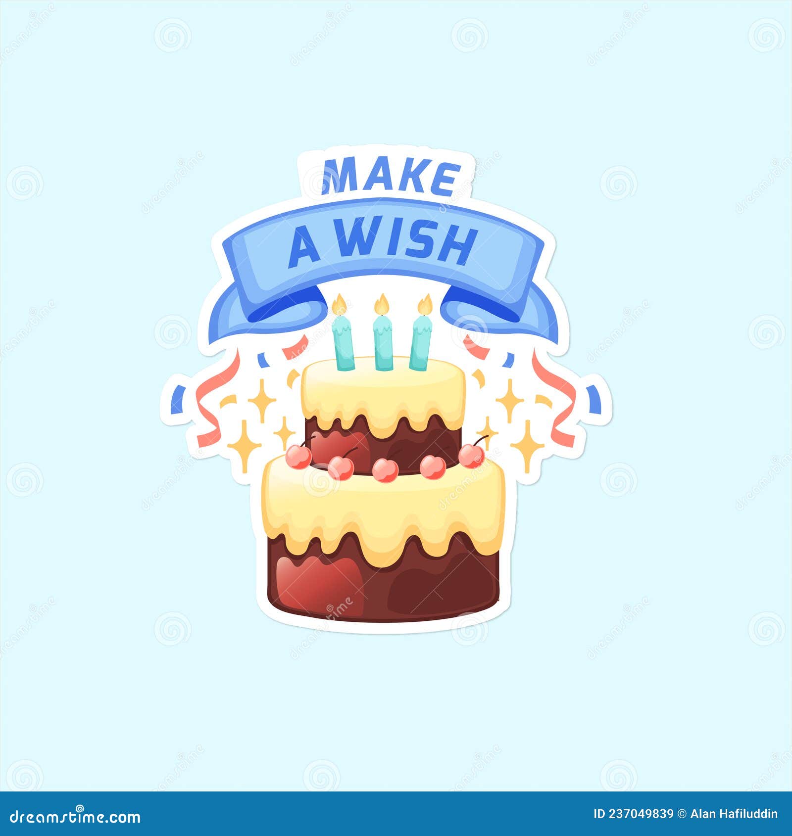 Happy Birthday Sticker Label Vector Ilustration Stock Vector
