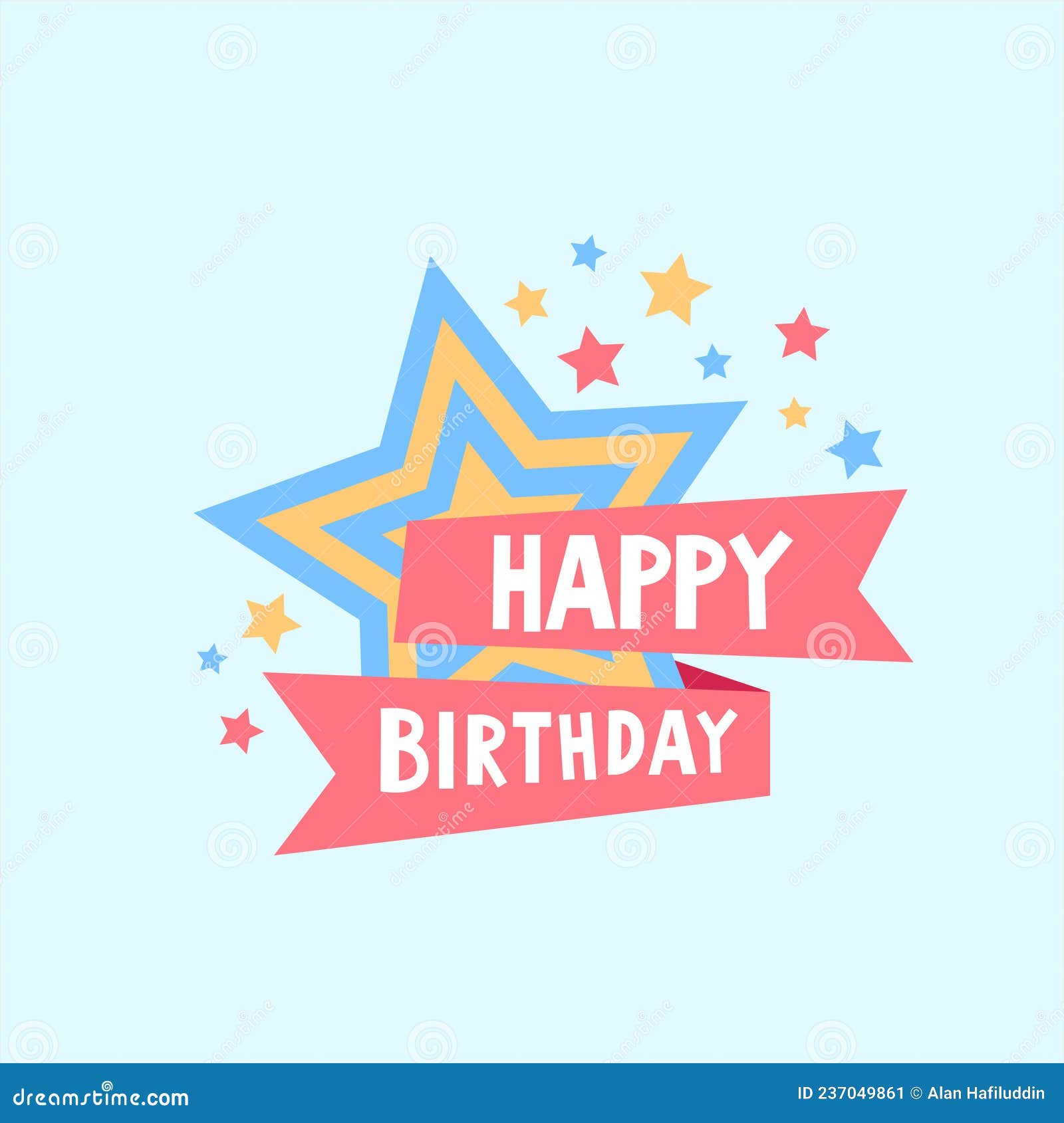 Happy Birthday Sticker Label Vector Ilustration Stock Vector