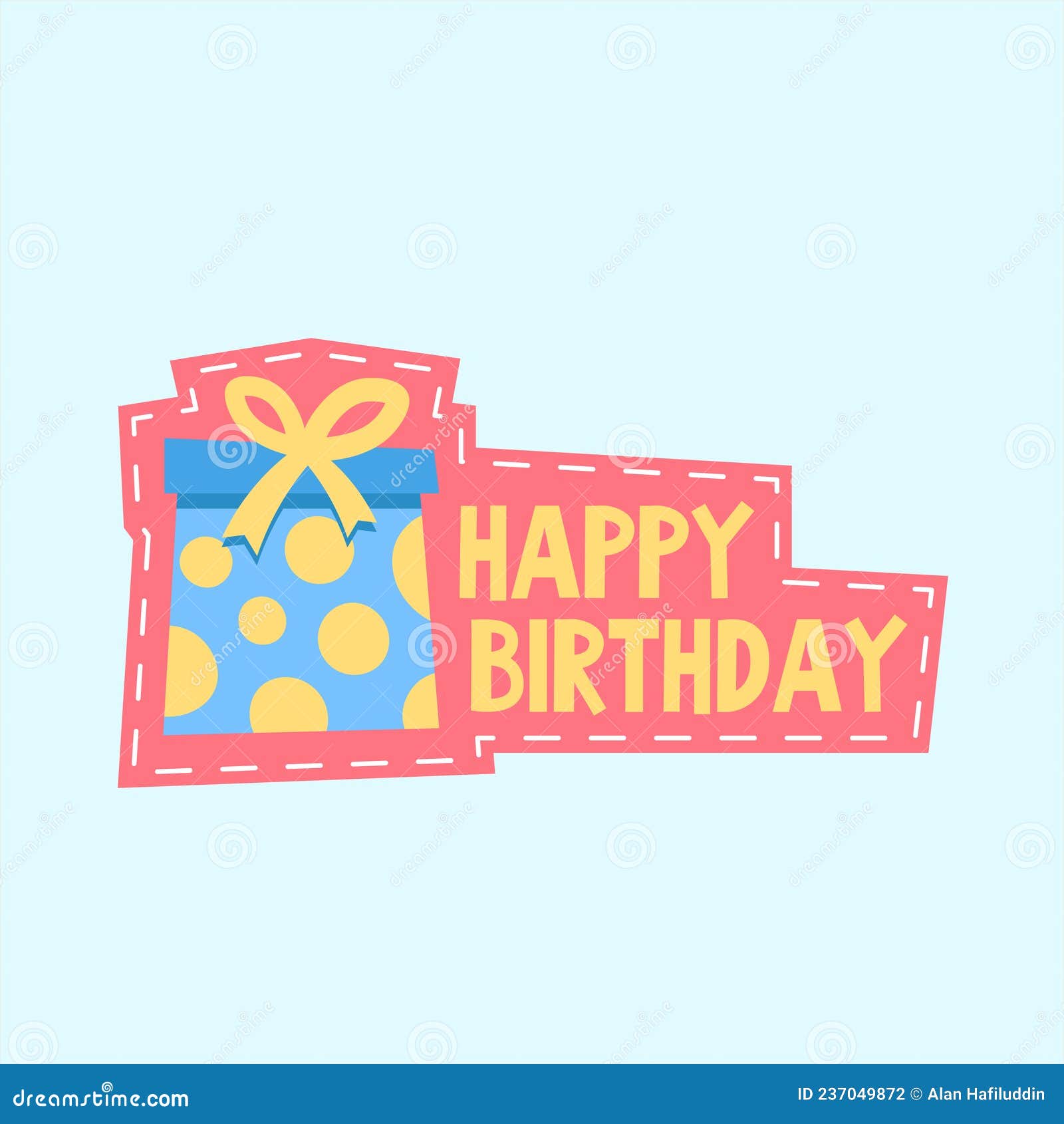 Happy Birthday Sticker Label Vector Ilustration Stock Vector