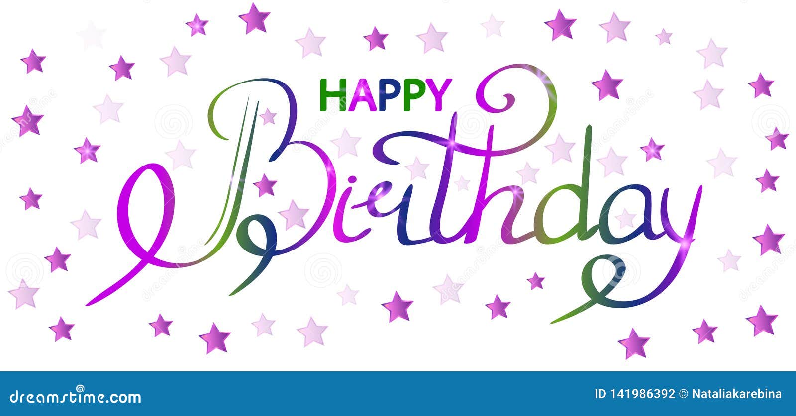 Download Happy Birthday Text Hand Lettering, Colorful Typography ...