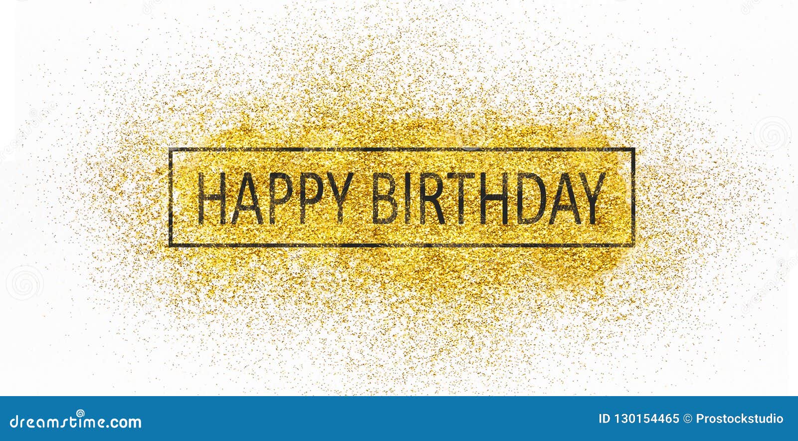 Happy Birthday Text on Scattered Gold Sparkles Stock Image - Image of  glittering, detail: 130154465